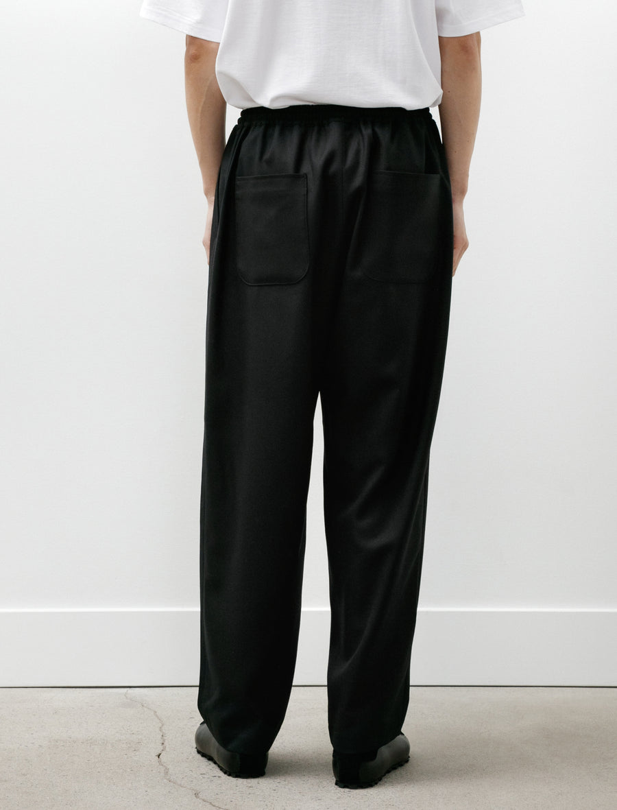 Wool Elastic Waistband Pants Black - Image 5