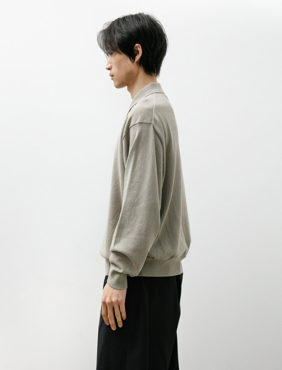 Knit Polo Beige - Image 3