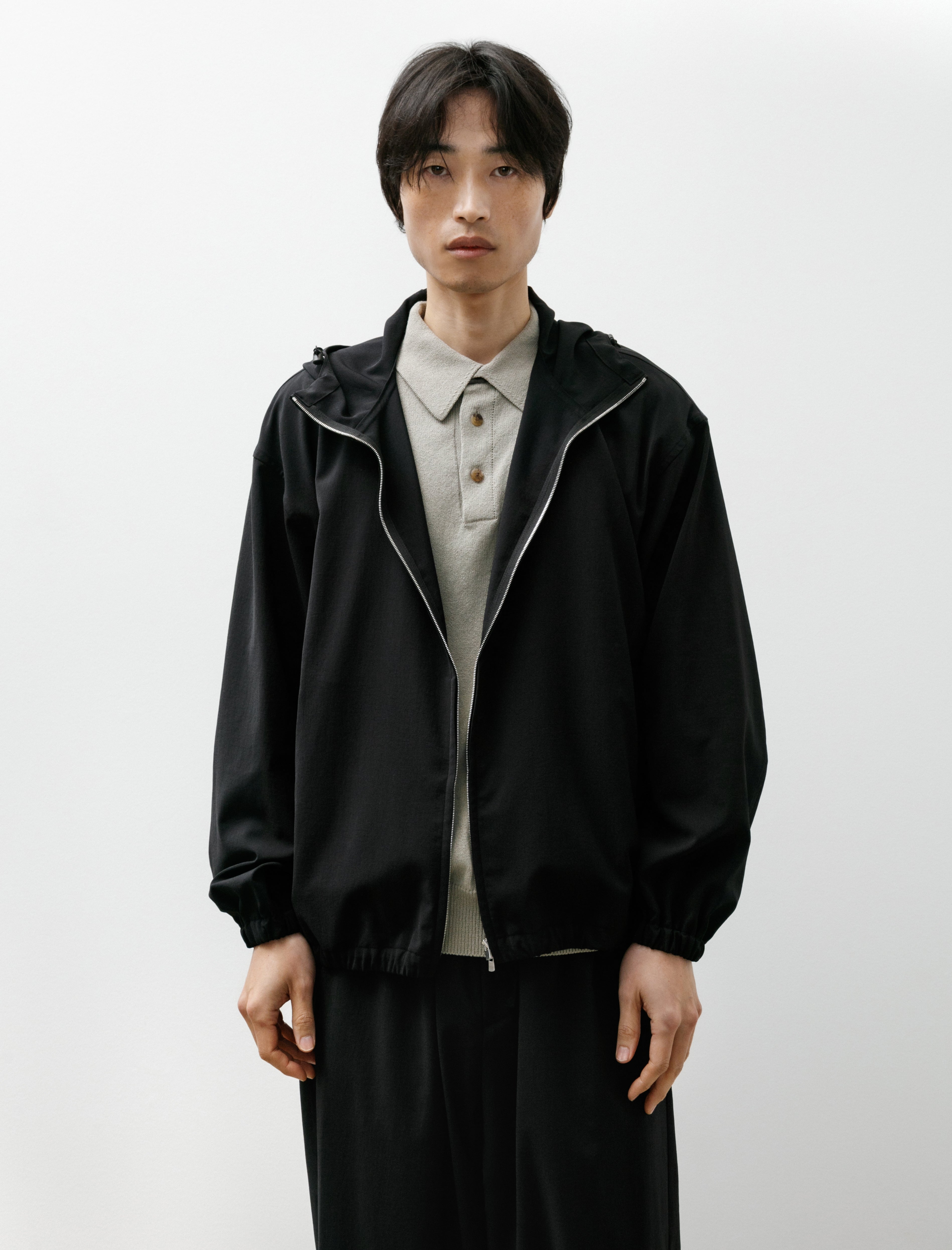 Yoko Sakamoto Hooded Blouson Black