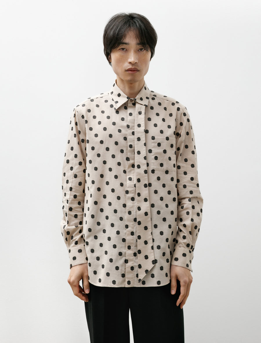 Double Collar Shirt Dot Jacquard - Image 1
