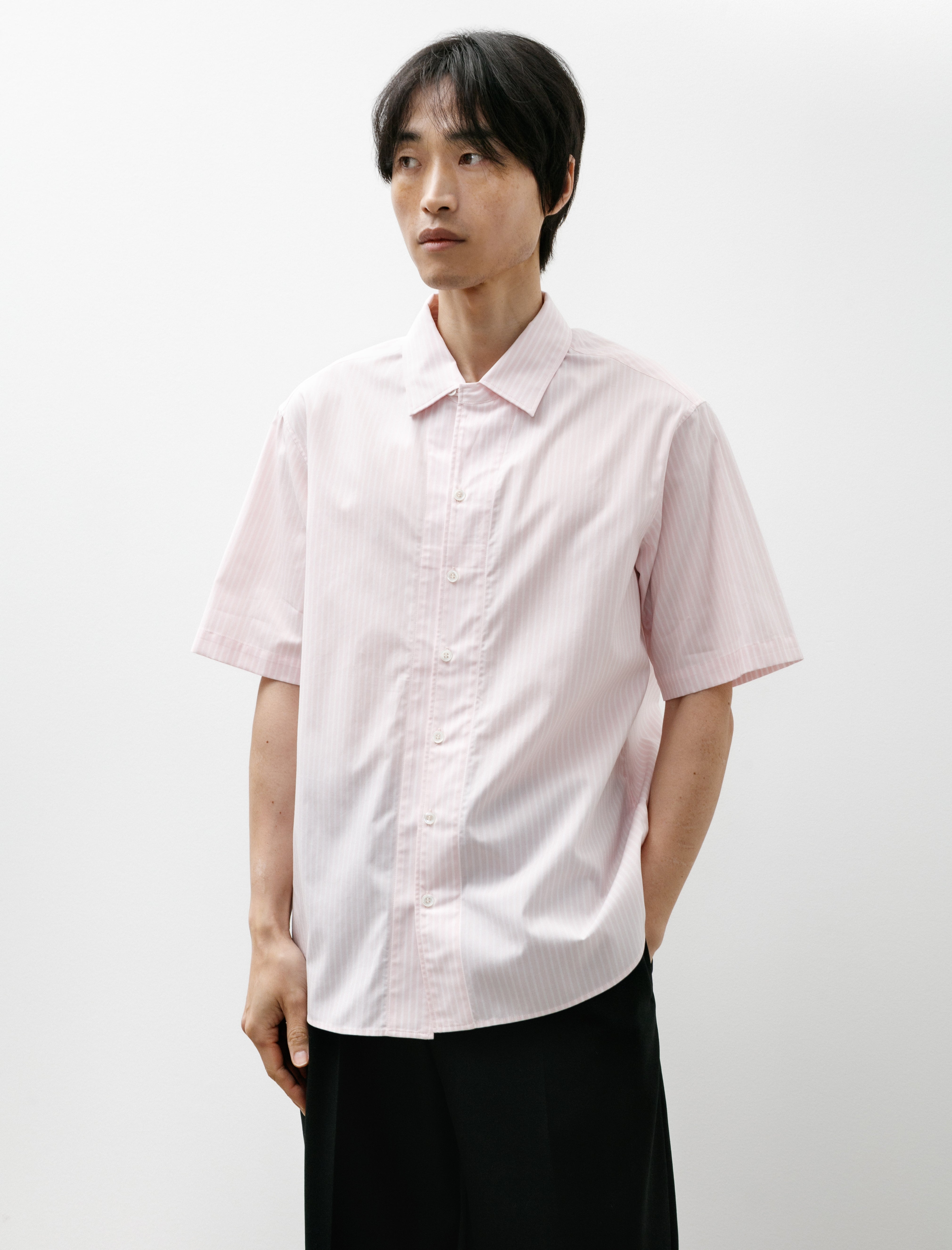 Sire Short Sleeve Pyjama Shirt Pink Stripes