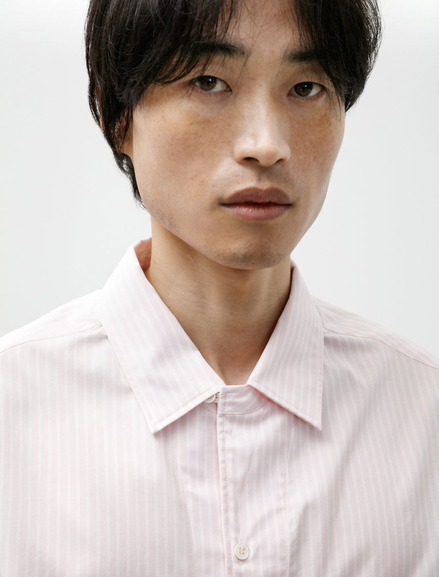 Short Sleeve Pyjama Shirt Pink Stripes - Image 4