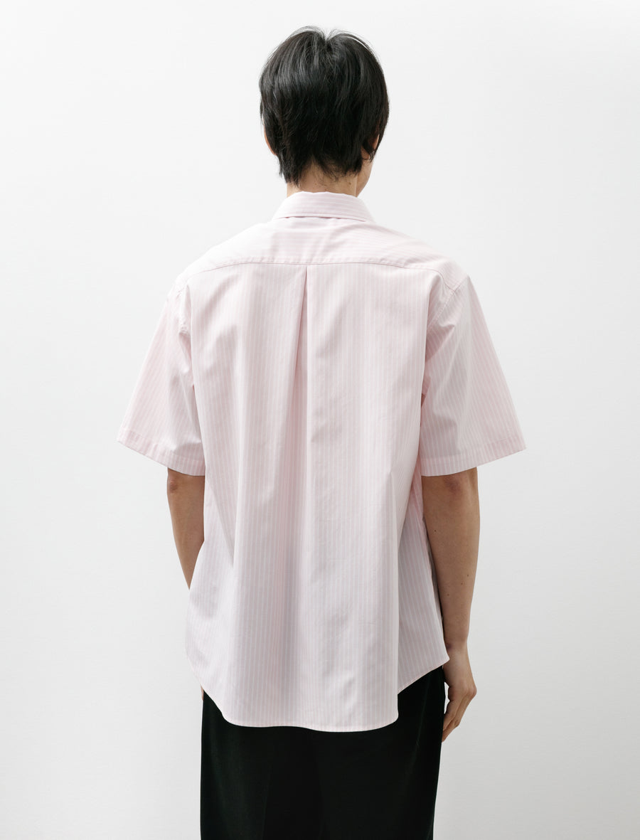 Short Sleeve Pyjama Shirt Pink Stripes - Image 2