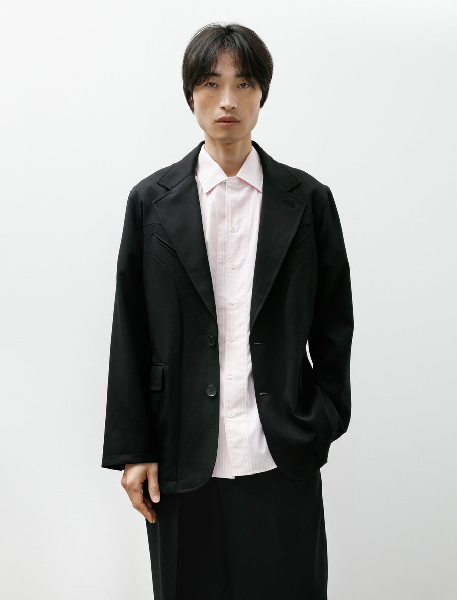 Light Wool Jacket Black Suiting - Image 4