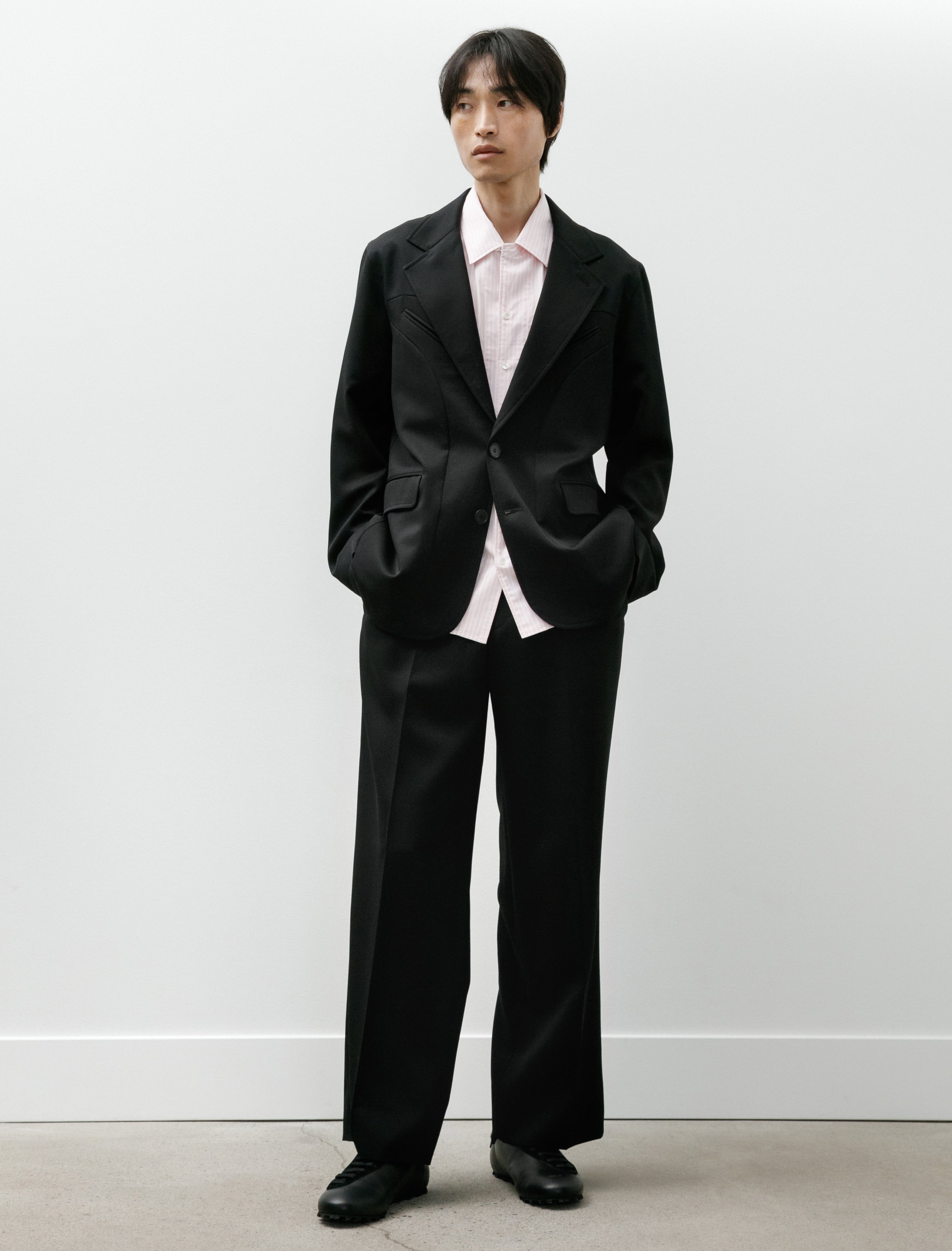 Sire Pleated Tailored Pants Black Suiting