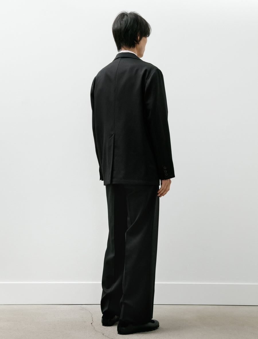 Pleated Tailored Pants Black Suiting - Image 2