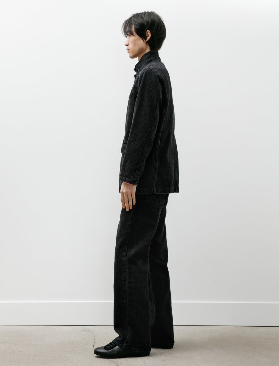 Bootcut Washed Denim Herringbone Black - Image 3