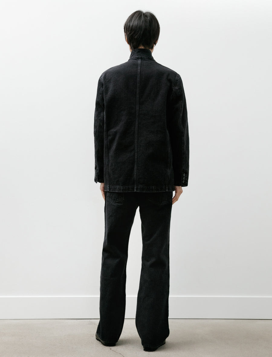Bootcut Washed Denim Herringbone Black - Image 2