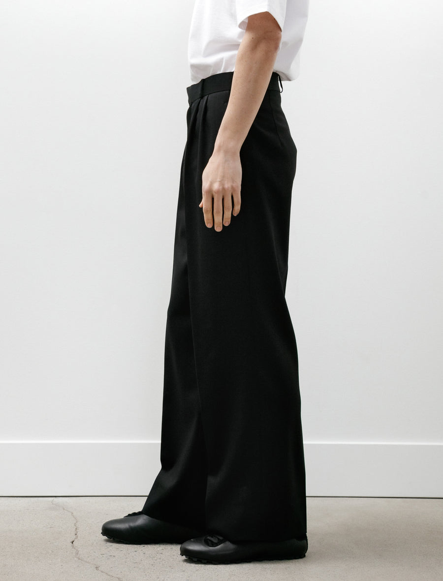 Pleated Tailored Pants Black Suiting - Image 6