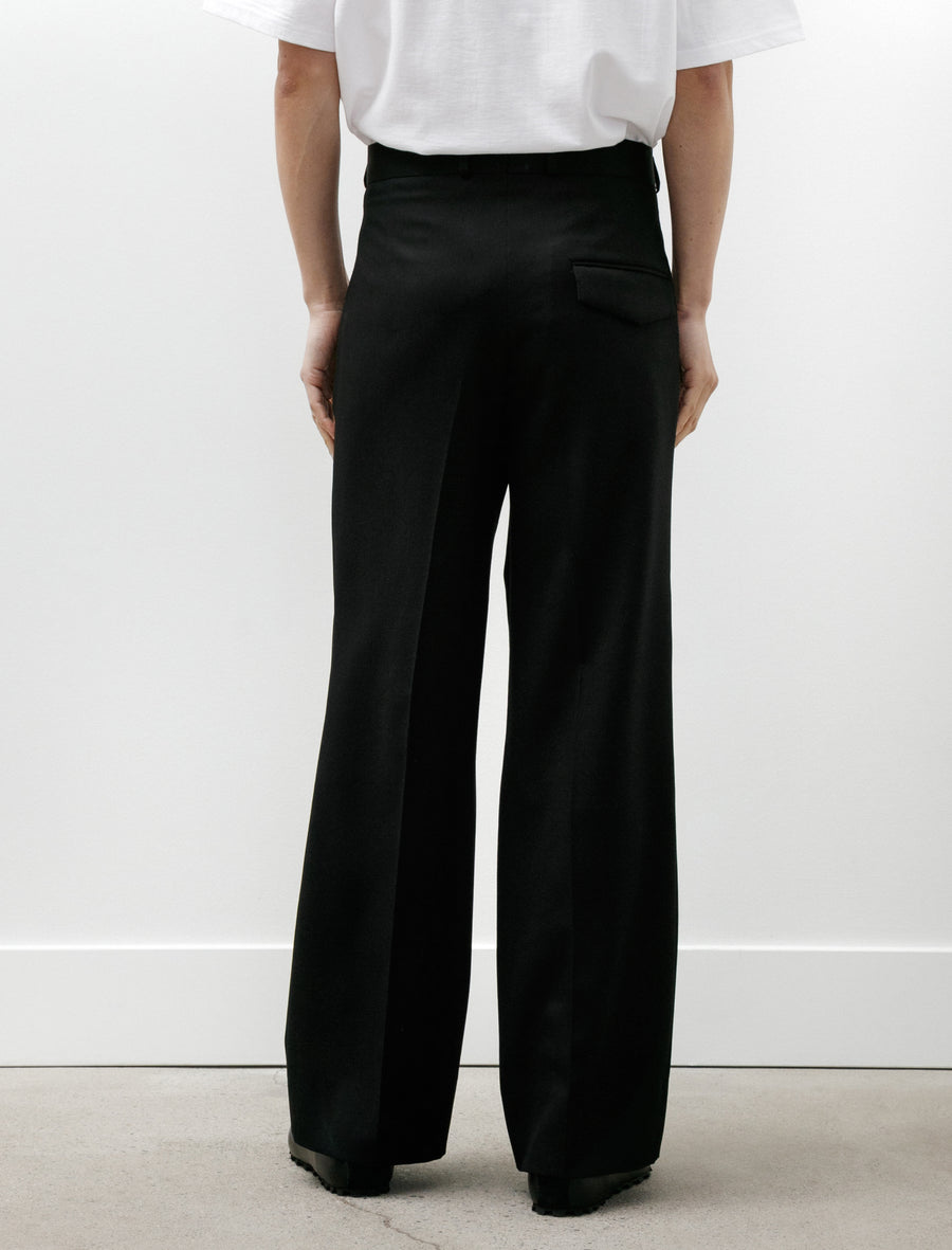 Pleated Tailored Pants Black Suiting - Image 5