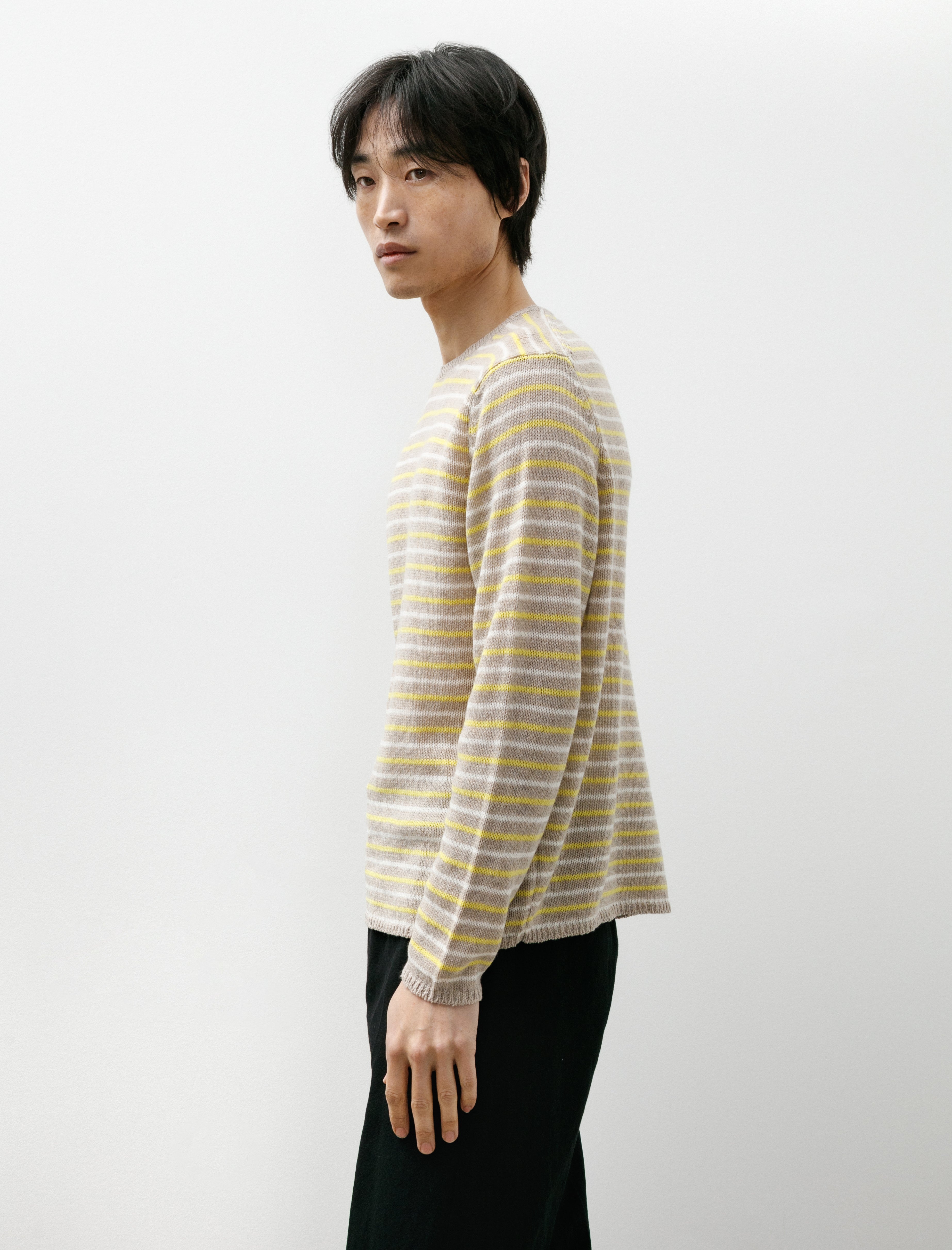 Auralee Cashmere Summer Knit P/O Beige Yellow