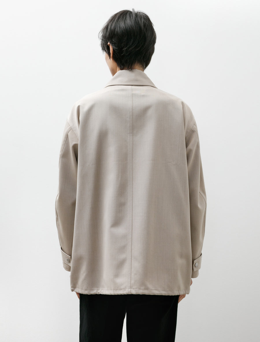 Auralee Wool Max Canvas Blouson Top Grey Beige – Neighbour