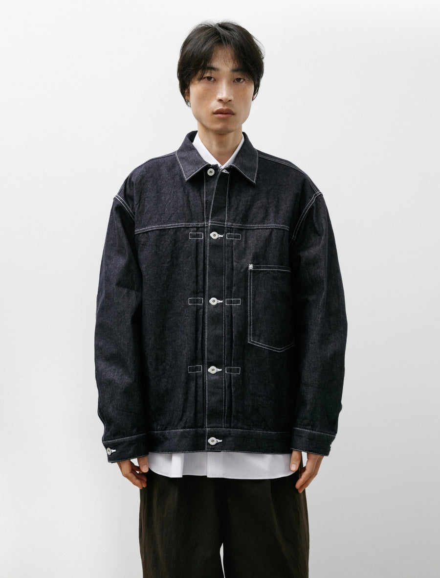Denim Patch Pocket Jacket Indigo - Image 1