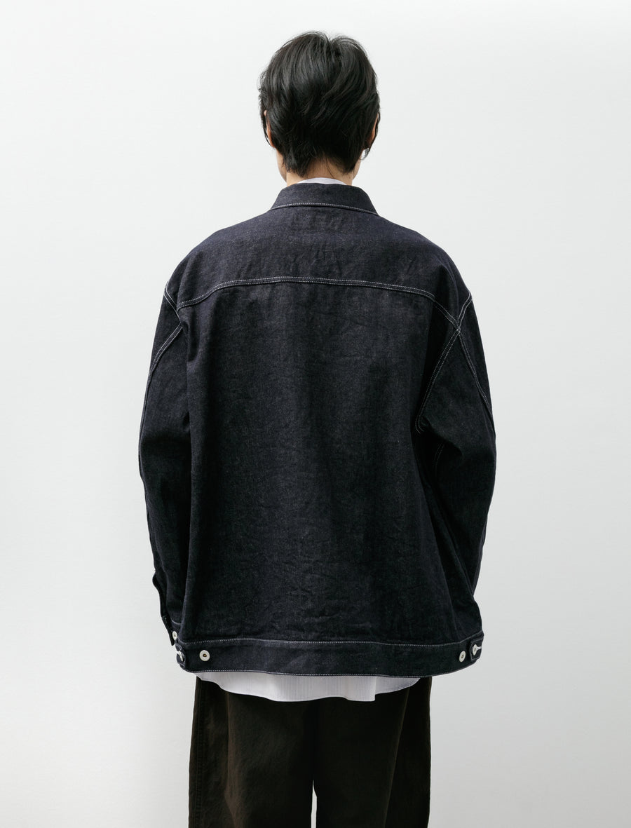 Denim Patch Pocket Jacket Indigo - Image 2