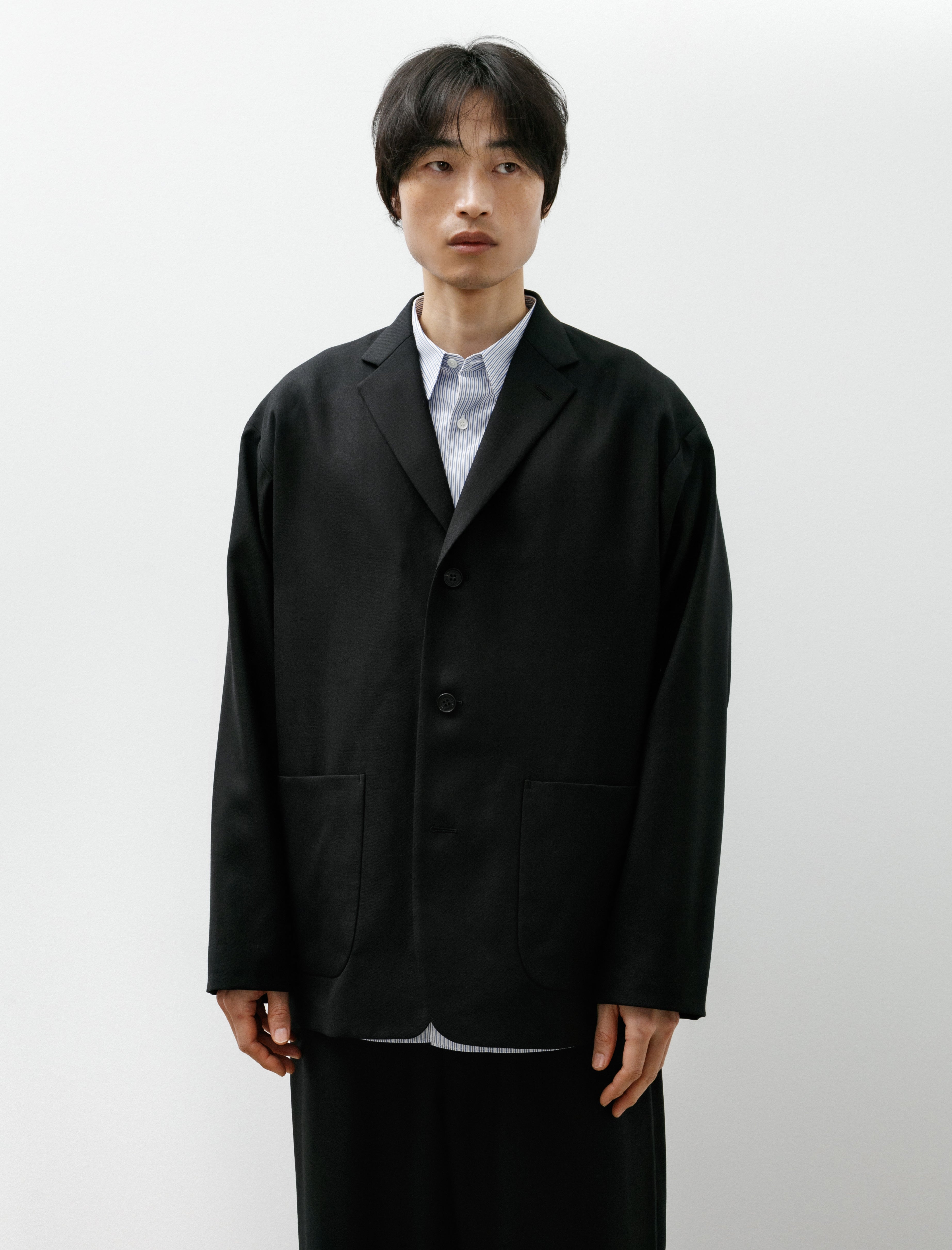 Comme des Garçons Homme Wool Patch Pocket Blazer Black