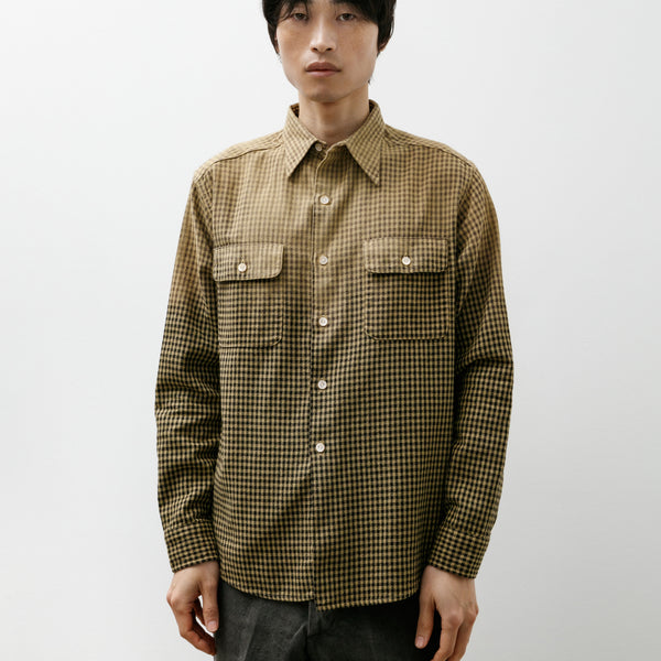 Taiga Takahashi Lot 117 Work Shirt Faded Beige Check – Neighbour