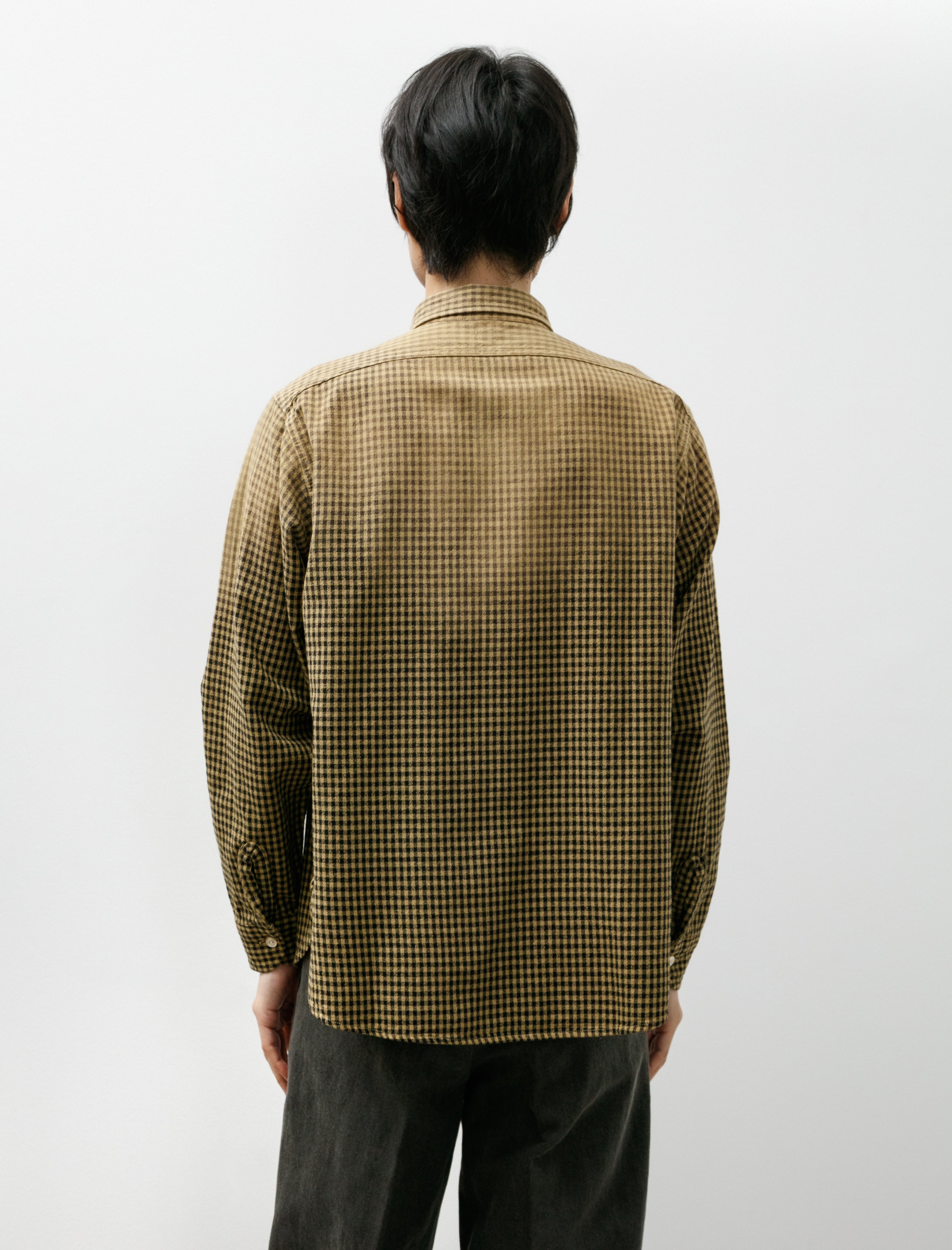 Taiga Takahashi Lot 117 Work Shirt Faded Beige Check