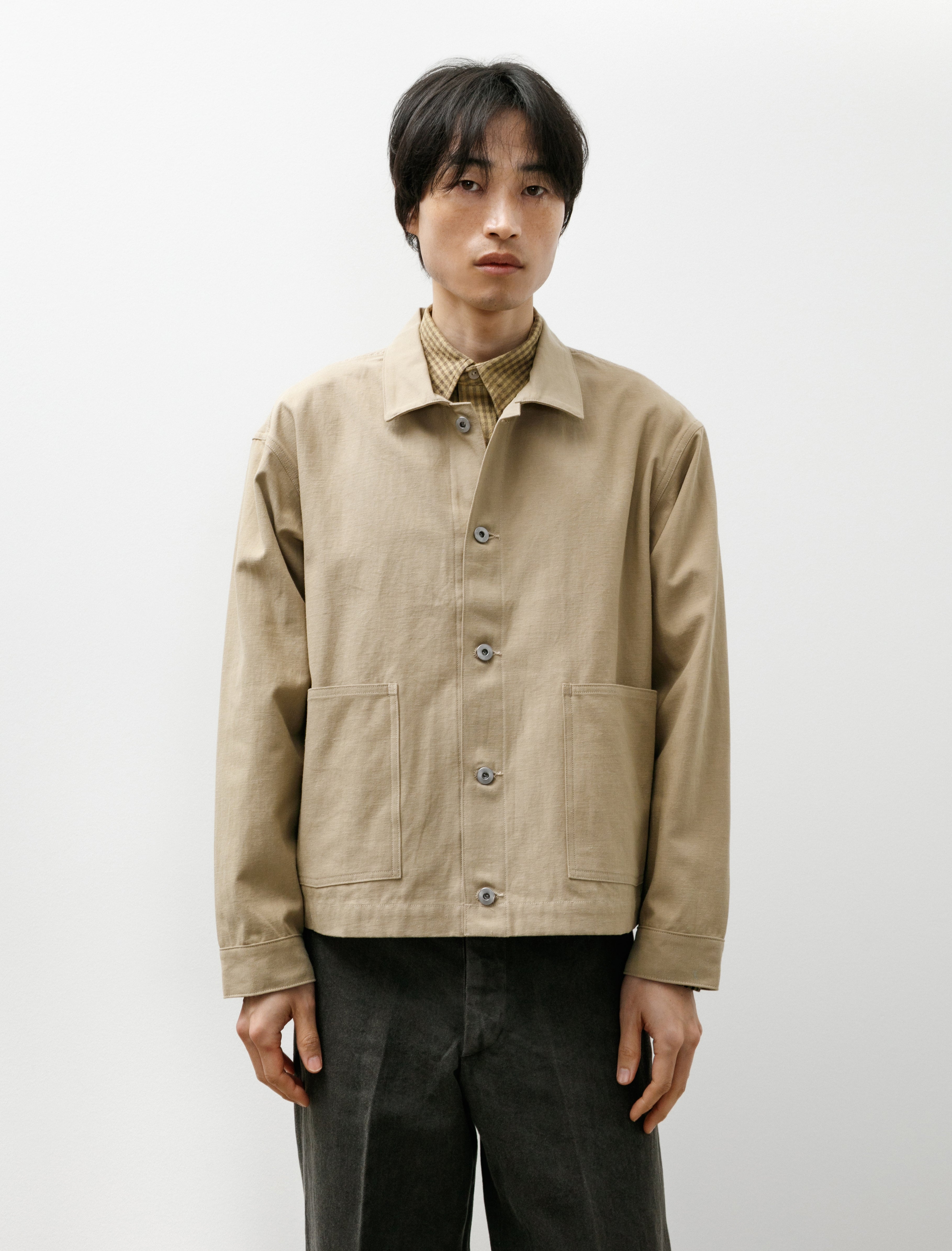 Taiga Takahashi Lot 303 Coverall Jacket Beige