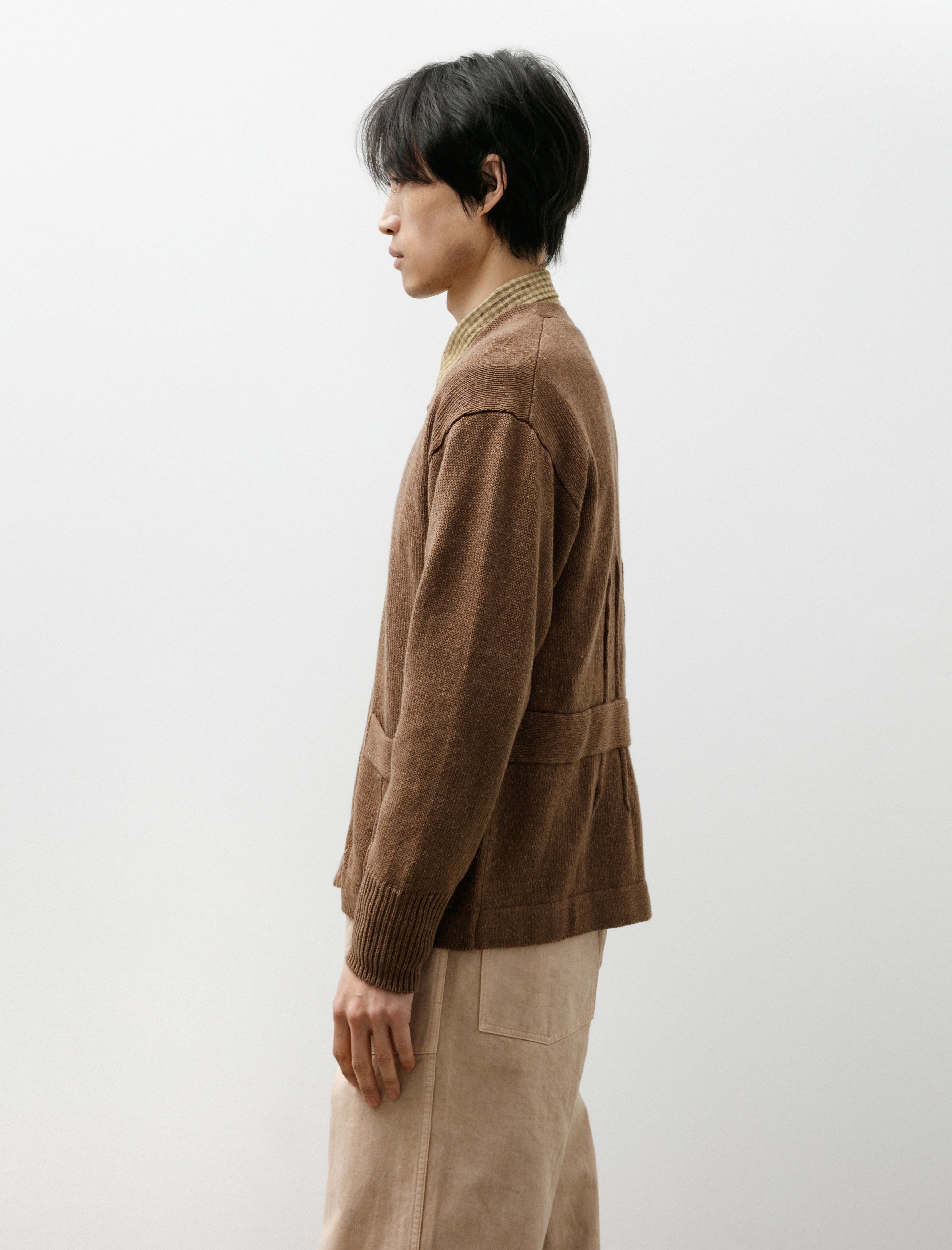 Taiga Takahashi Lot 530 Zip-Up Cardigan Dark Brown