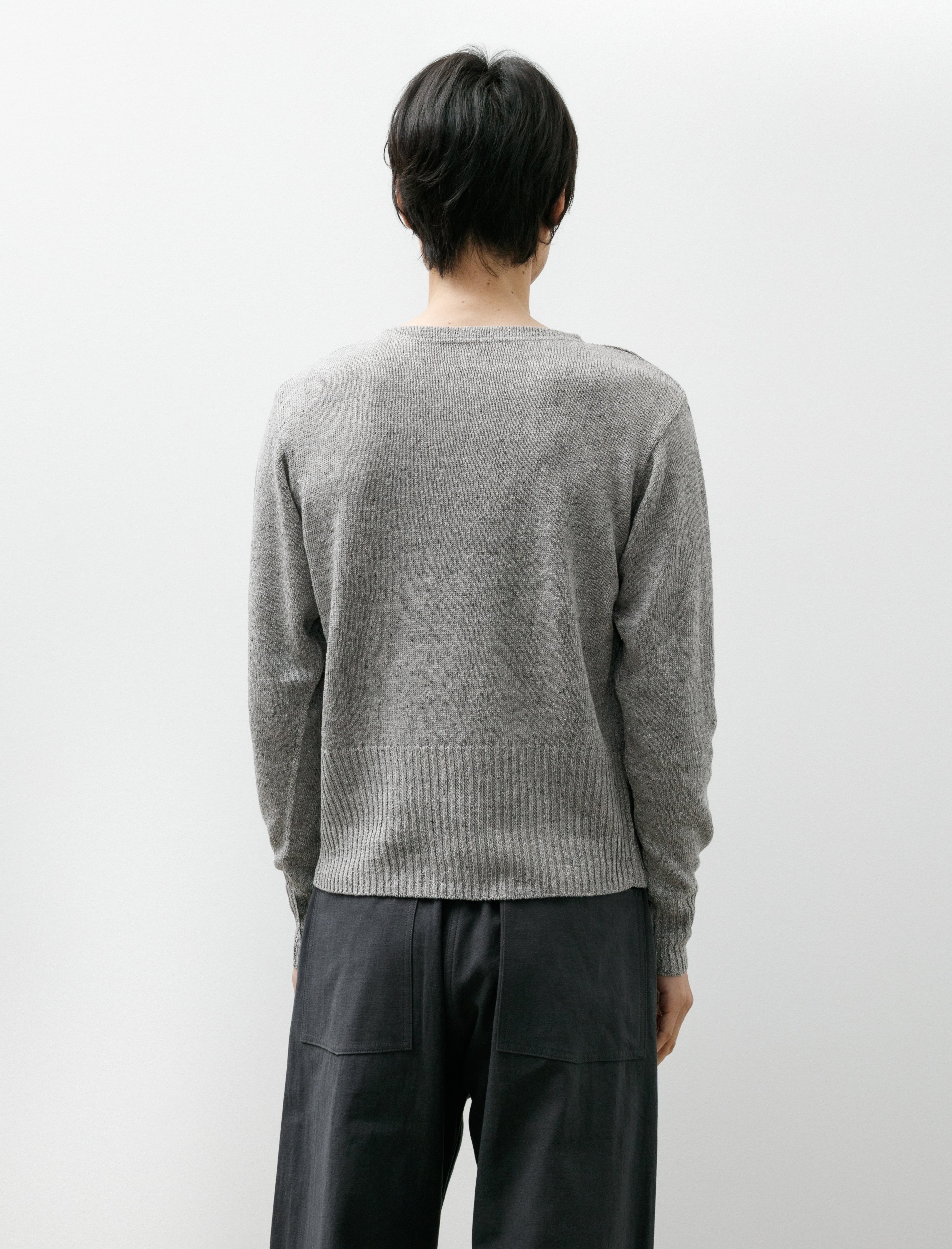 Taiga Takahashi Lot 502 Varsity Letterman Sweater Light Grey