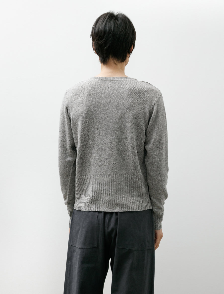 Lot 502 Varsity Letterman Sweater Light Grey - Image 2