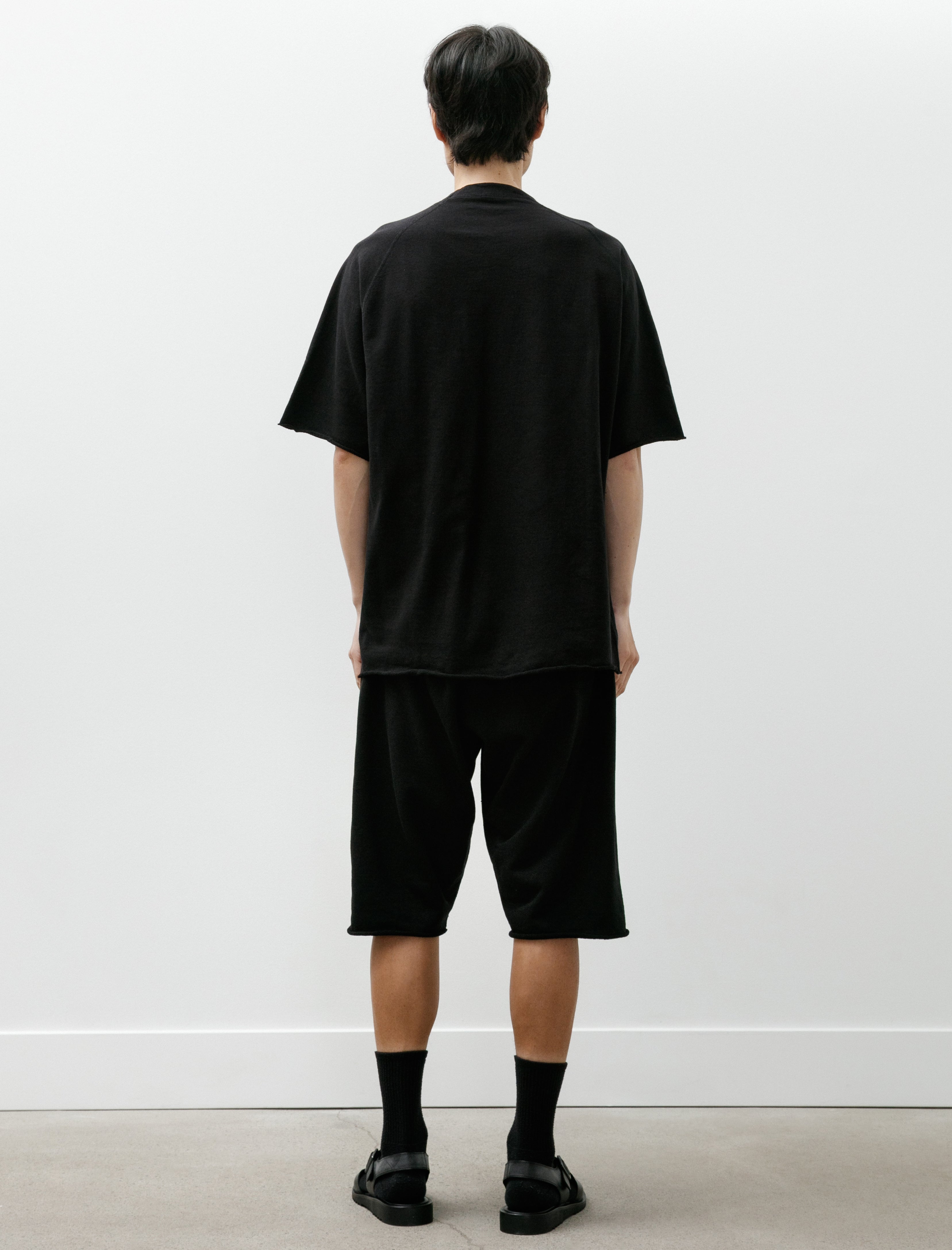 Comoli LW Cotton Fleece Shorts Black