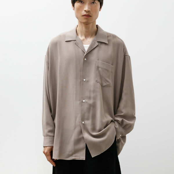 Graphpaper Viscose Viyella L/S Sleeping Shirt Taupe – Neighbour