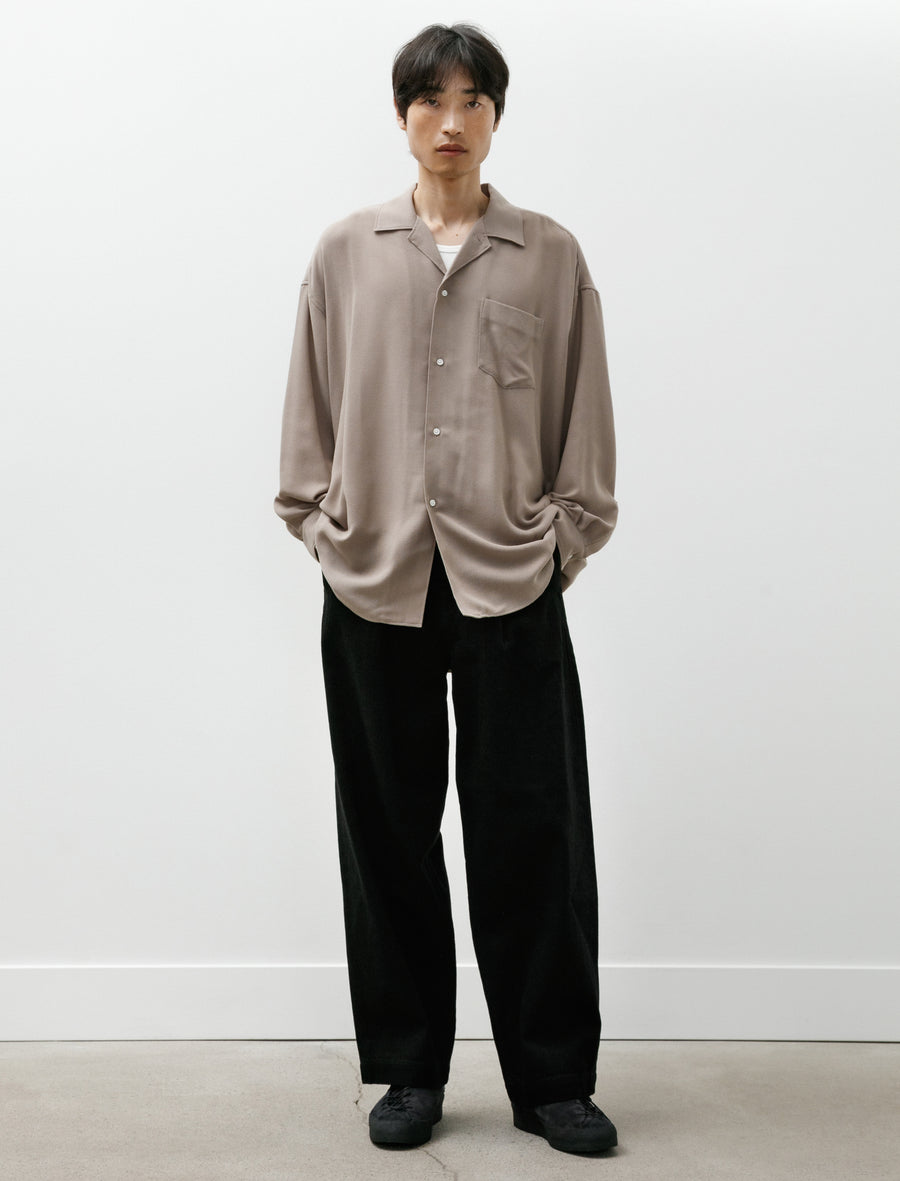 Viscose Viyella L/S Sleeping Shirt Taupe - Image 5