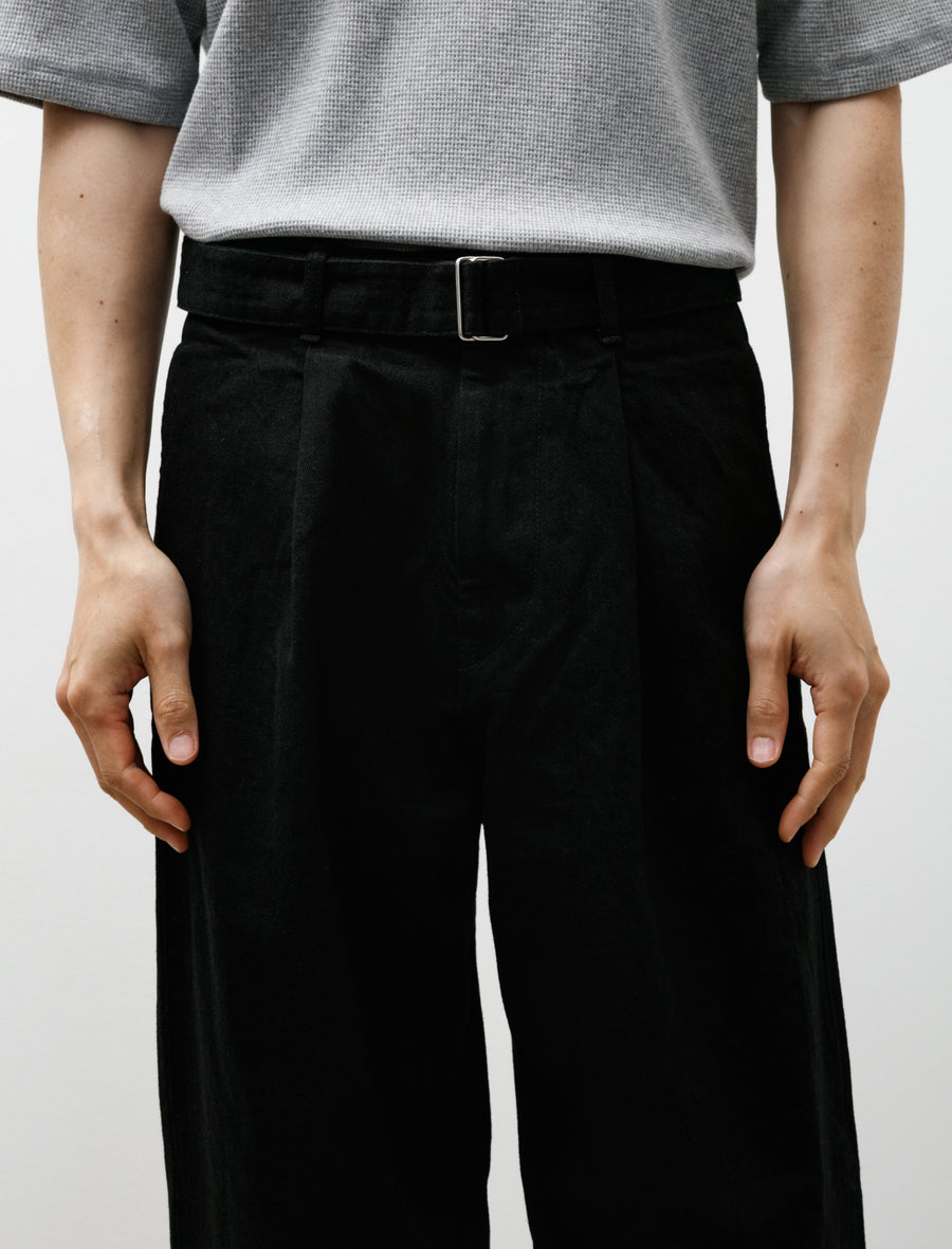Selvage Denim Belted Pants Black Wash - Image 7
