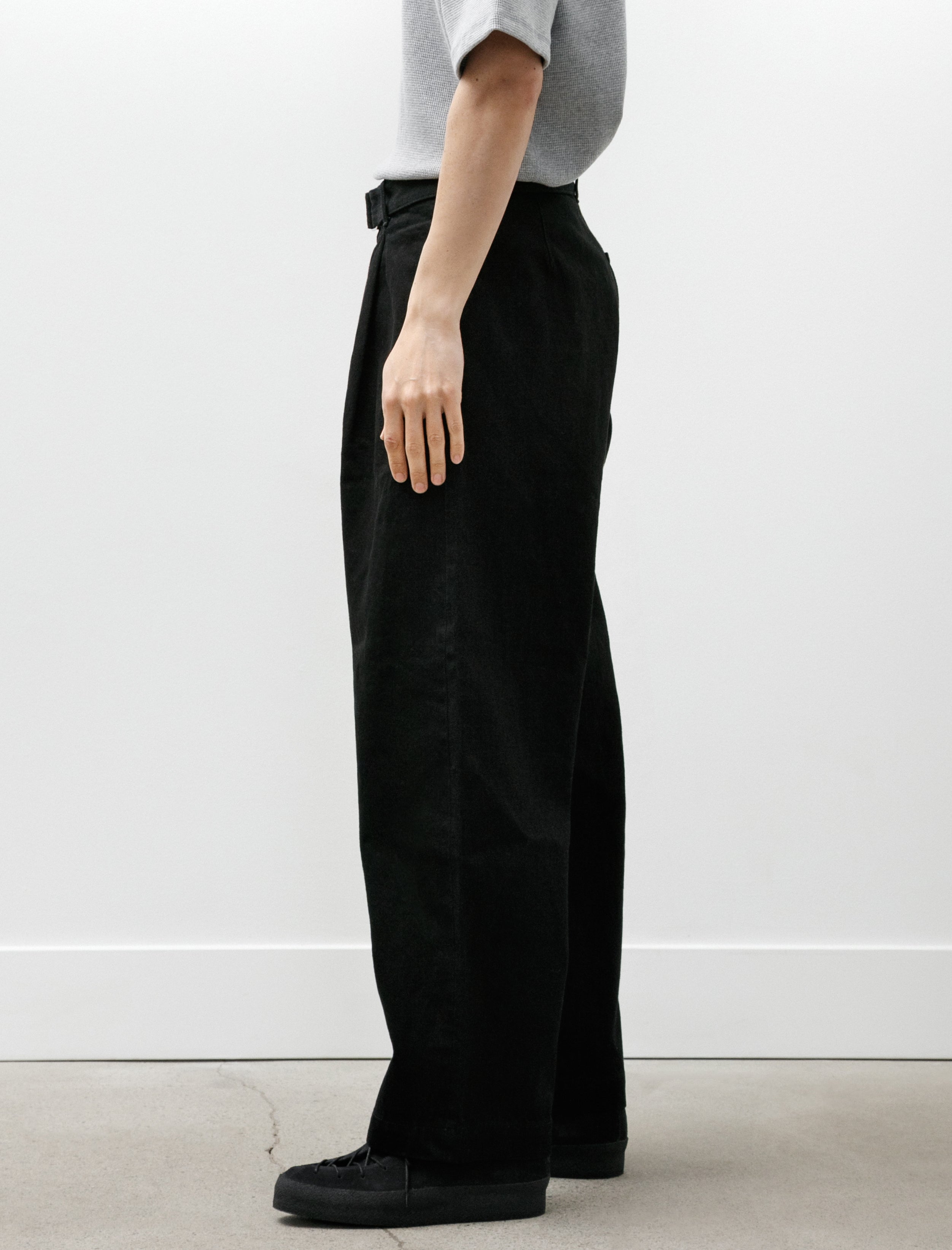 Graphpaper Selvage Denim Belted Pants Black Wash