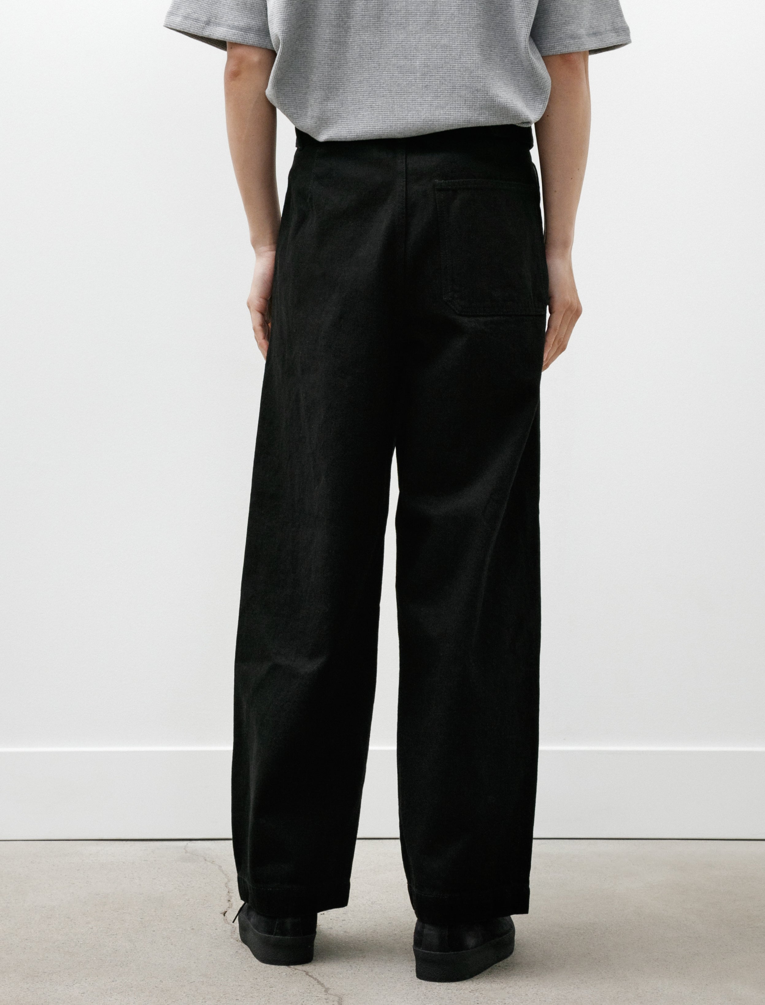 Graphpaper Selvage Denim Belted Pants Black Wash