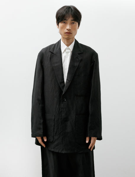 ジャケット・アウター darkwear black linen coating zip jacket Graphpaper Linen Cupro Back Satin Work Jacket Black – Neighbour