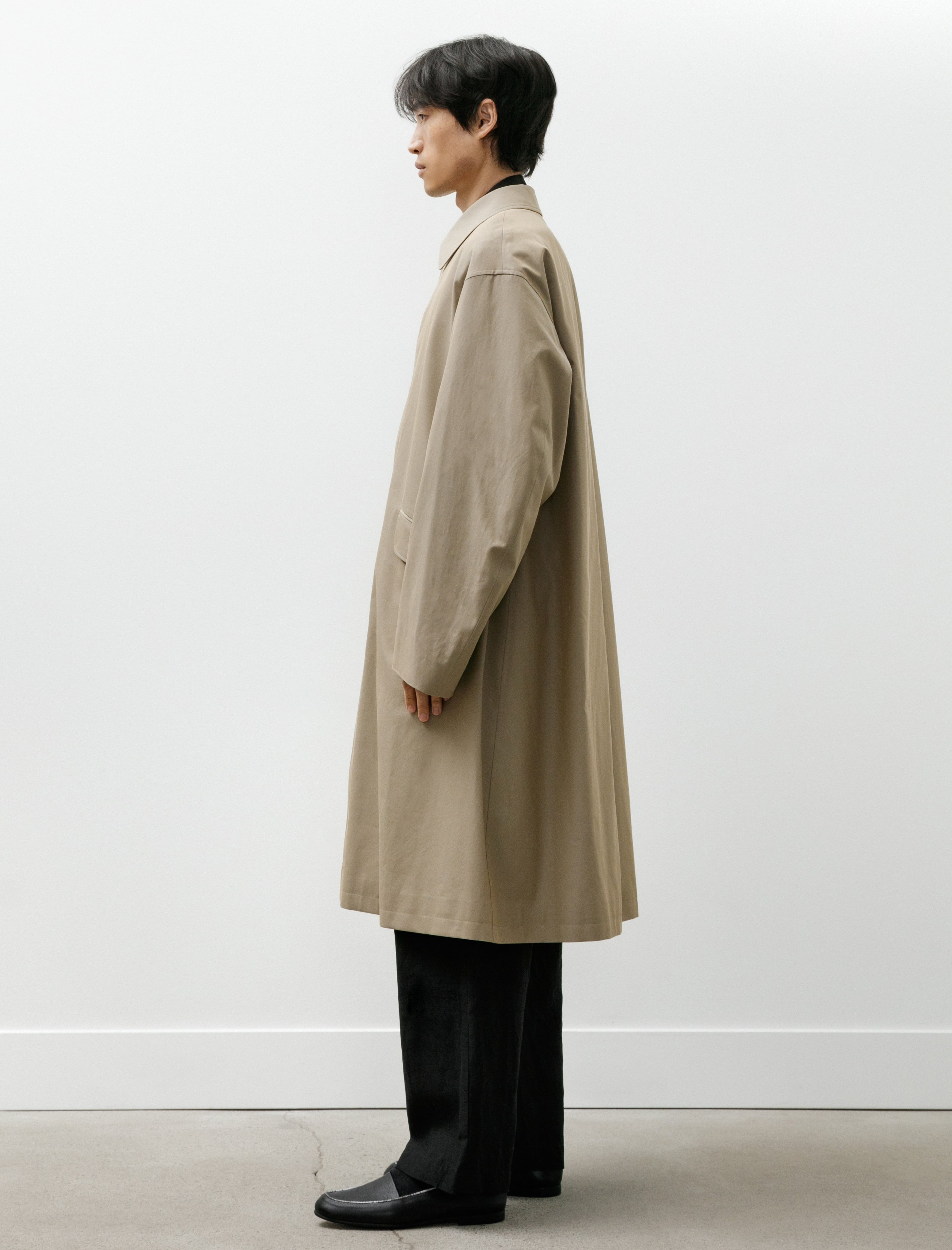 Graphpaper Voile Gabardine Railway Coat Beige