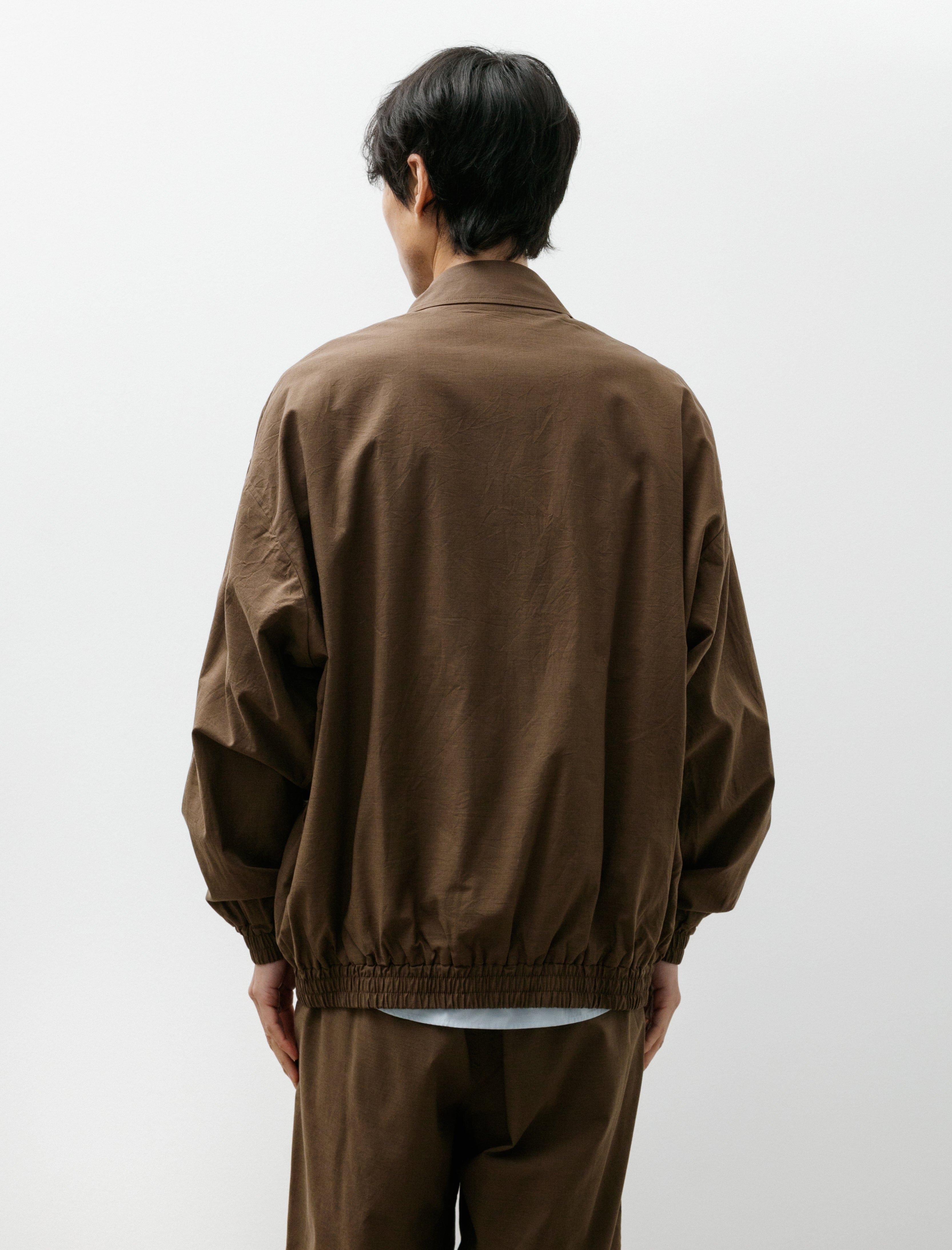 Graphpaper Cotton Wool Poplin Oversized Blouson Brown