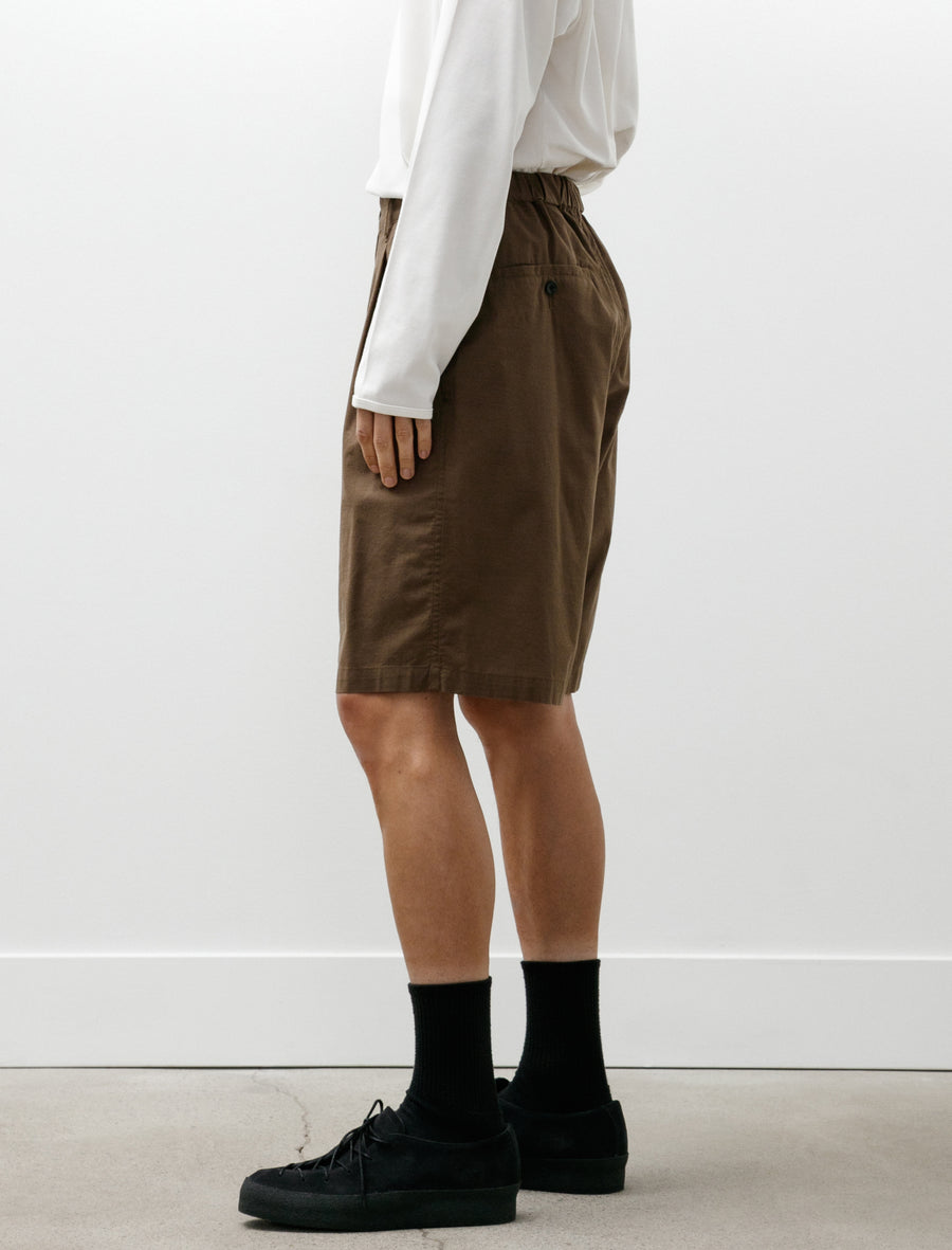 Cotton Wool Poplin Oversized Shorts Brown - Image 6