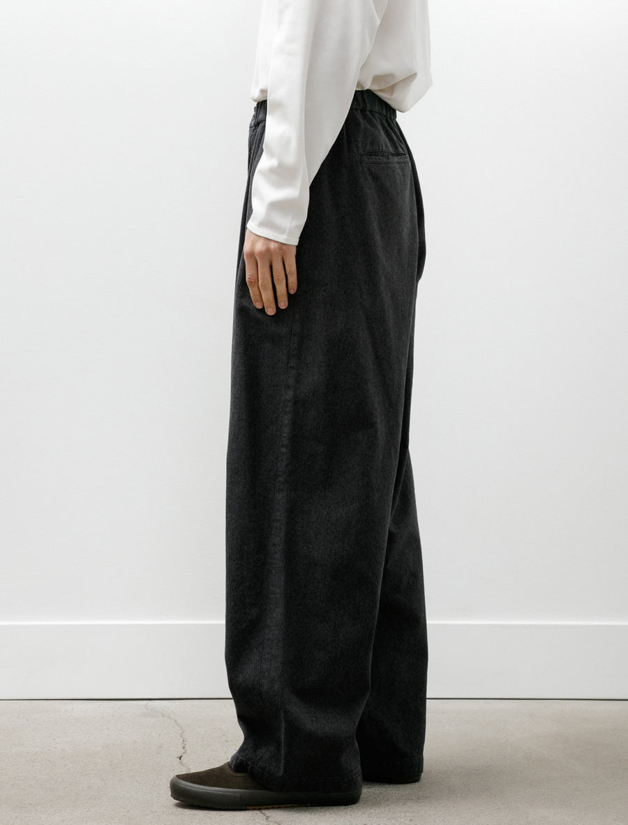 Sulfur Dyed Gabardine Two Tuck Easy Pants Grey - Image 6