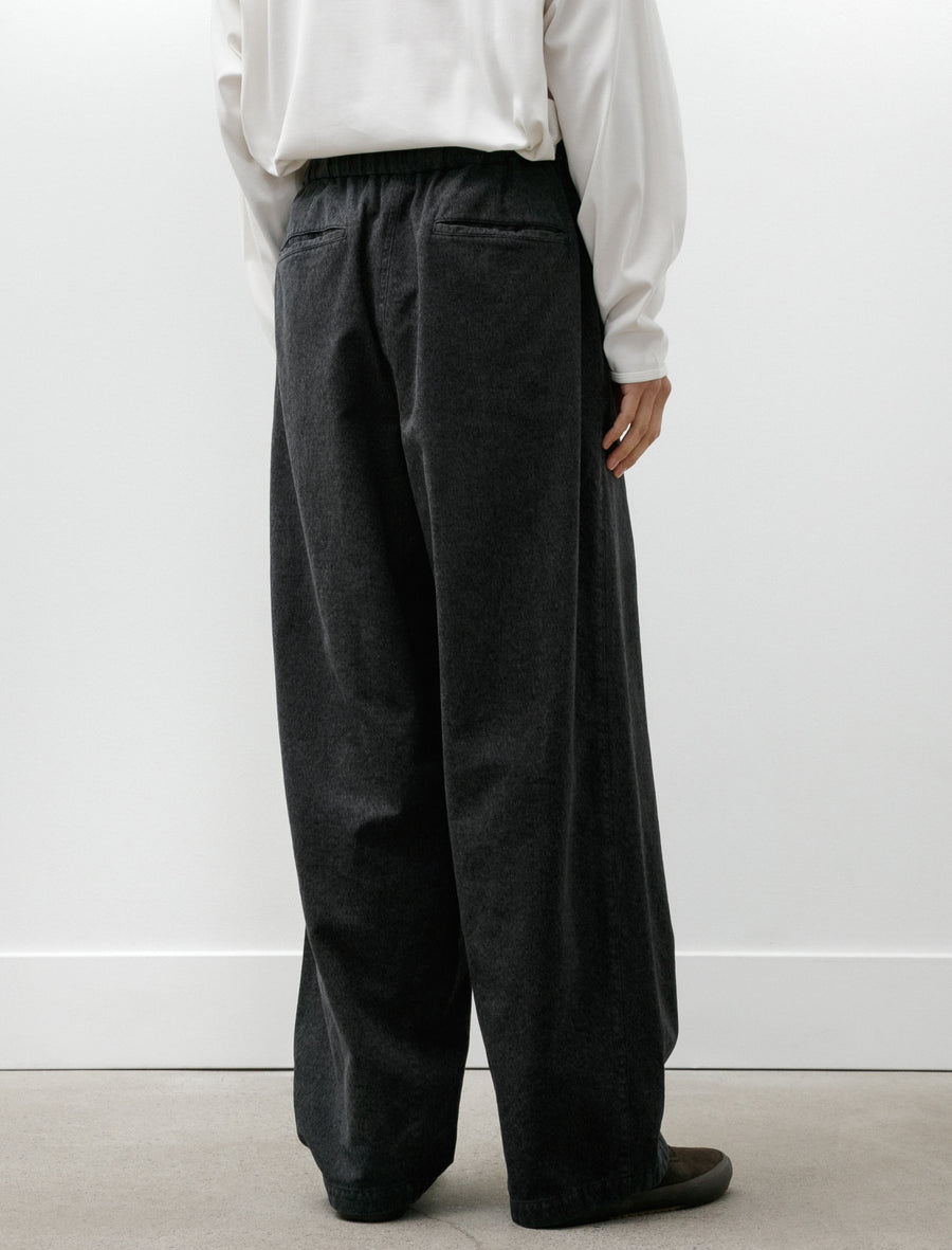 Sulfur Dyed Gabardine Two Tuck Easy Pants Grey - Image 5