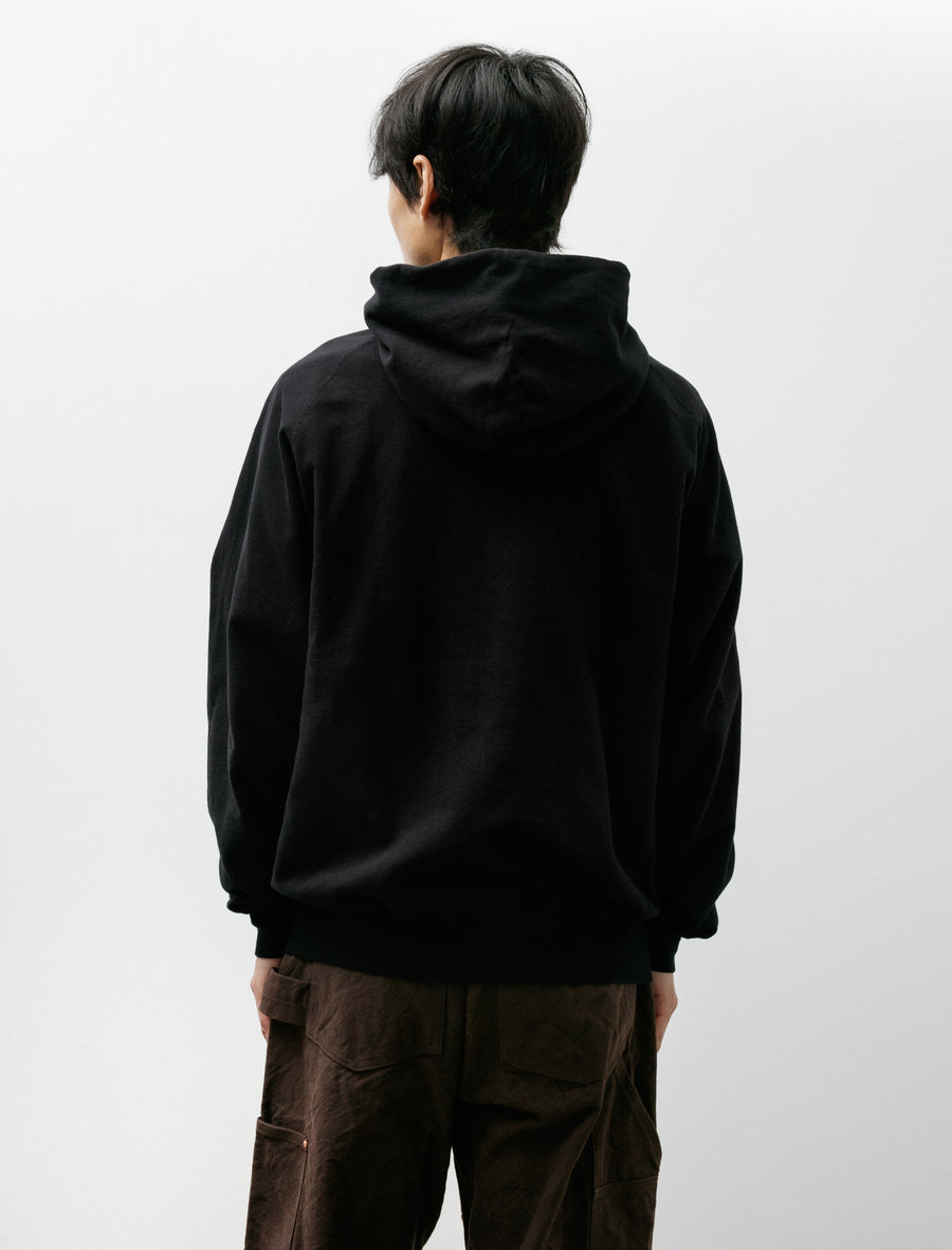 LW Cotton Fleece Zip Hoodie Black - Image 2