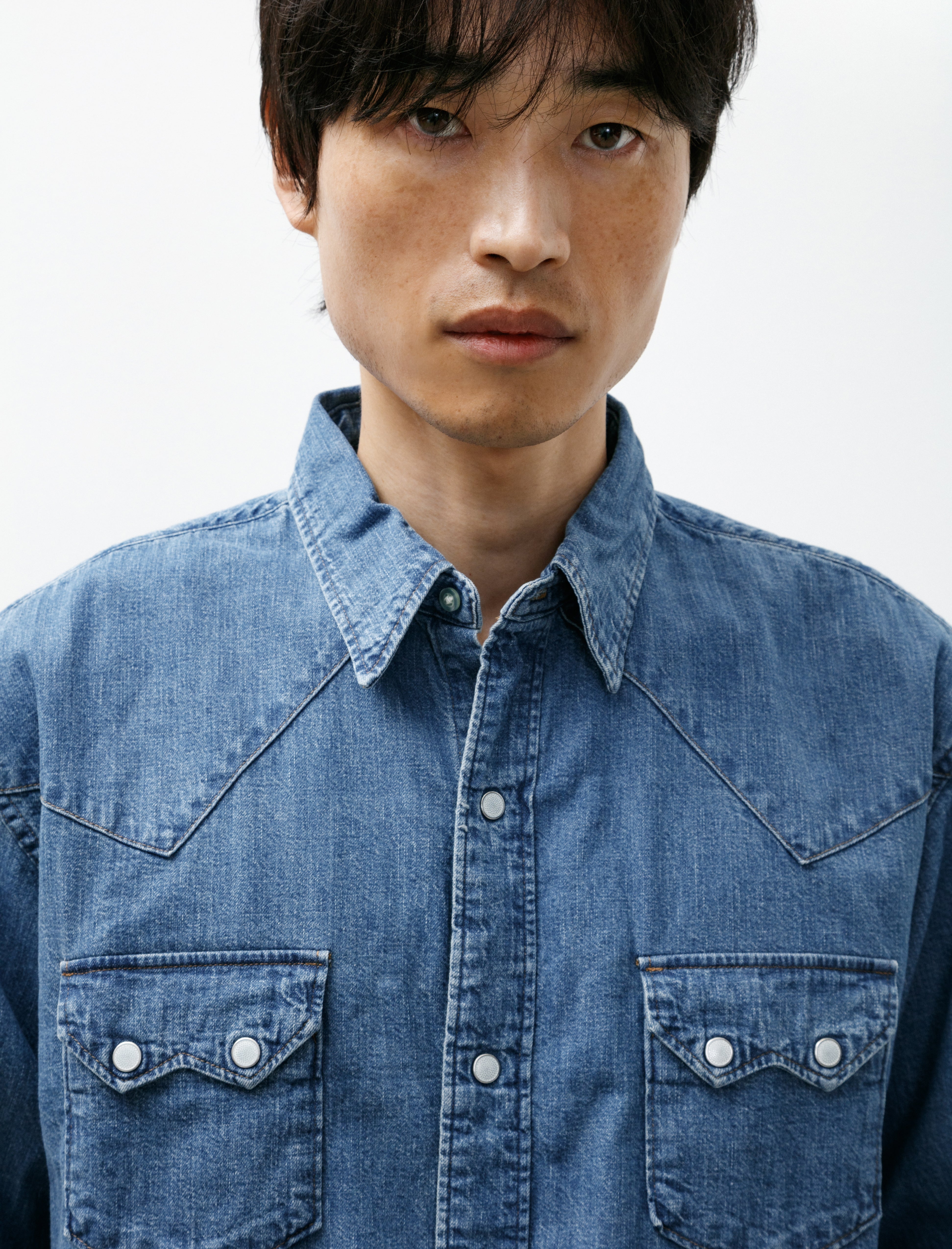 OrSlow Denim Western Shirt Used Wash Denim Used