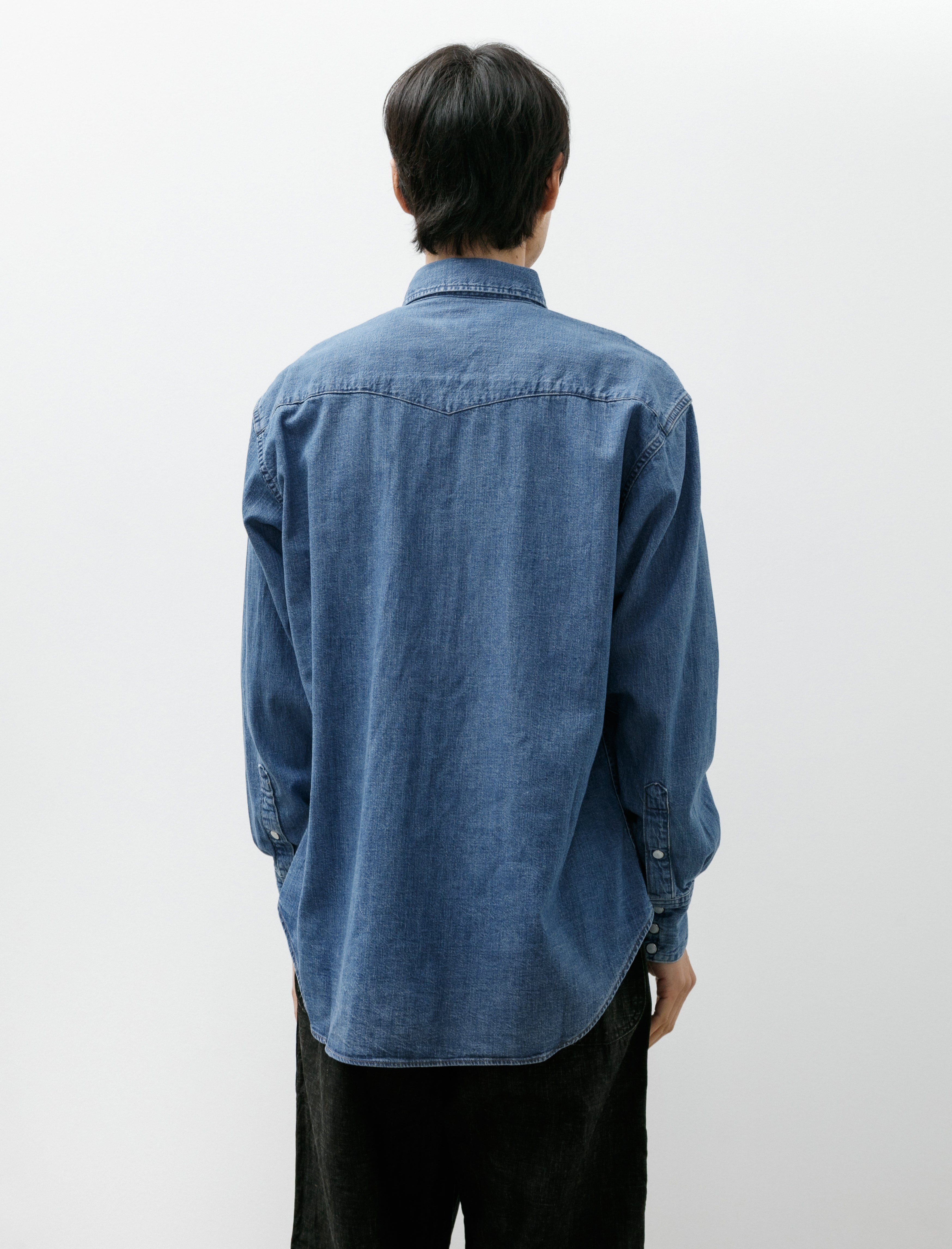 OrSlow Denim Western Shirt Used Wash Denim Used