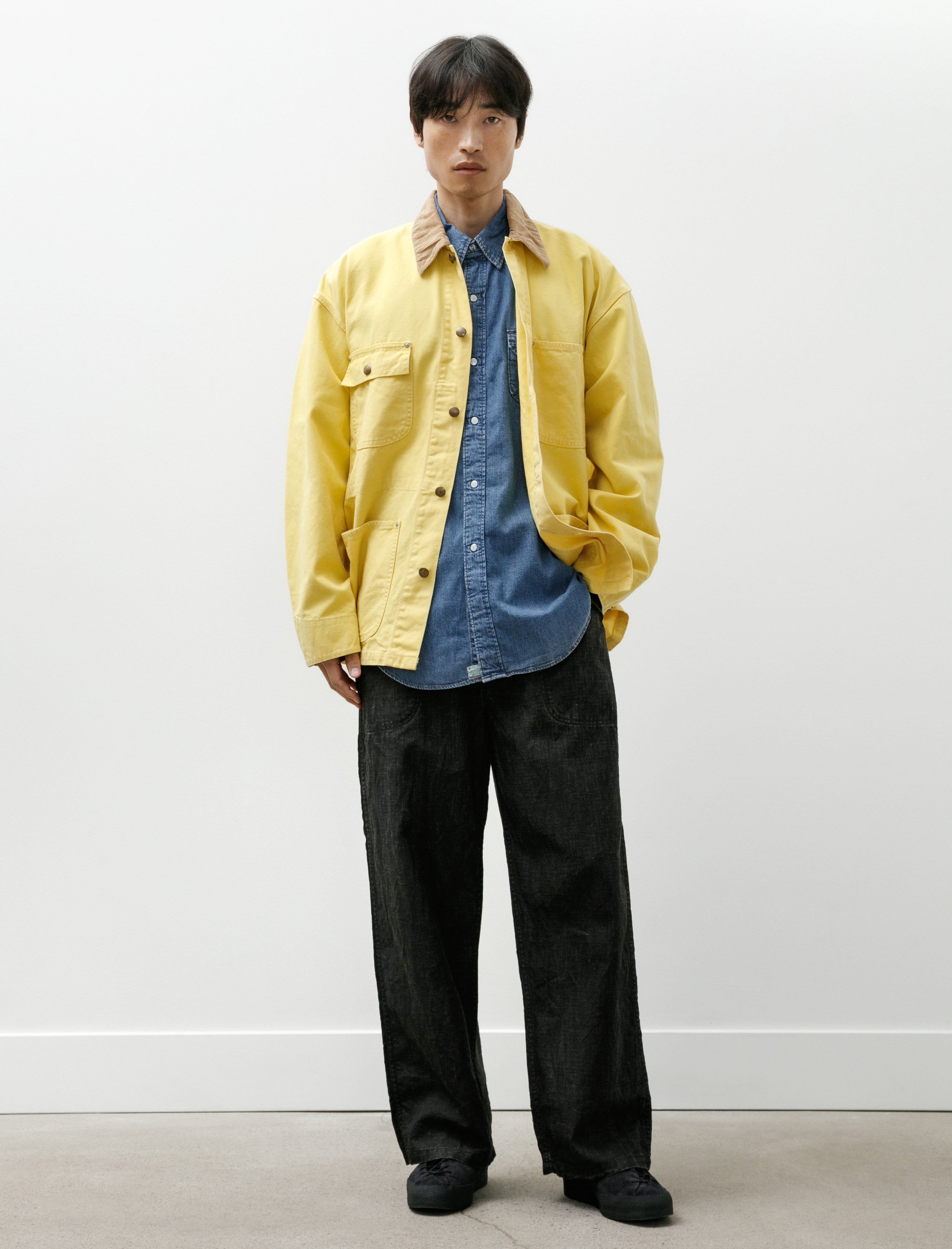OrSlow WWⅡ 40'S U.S Navy Sumi Coated Linen Utility Trouser