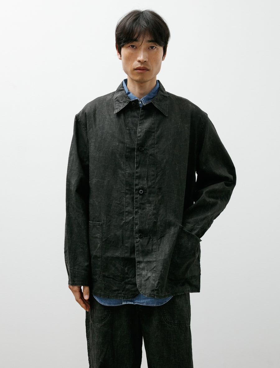 WWII 40'S Sumi Coated Linen Coverall Black - Image 1