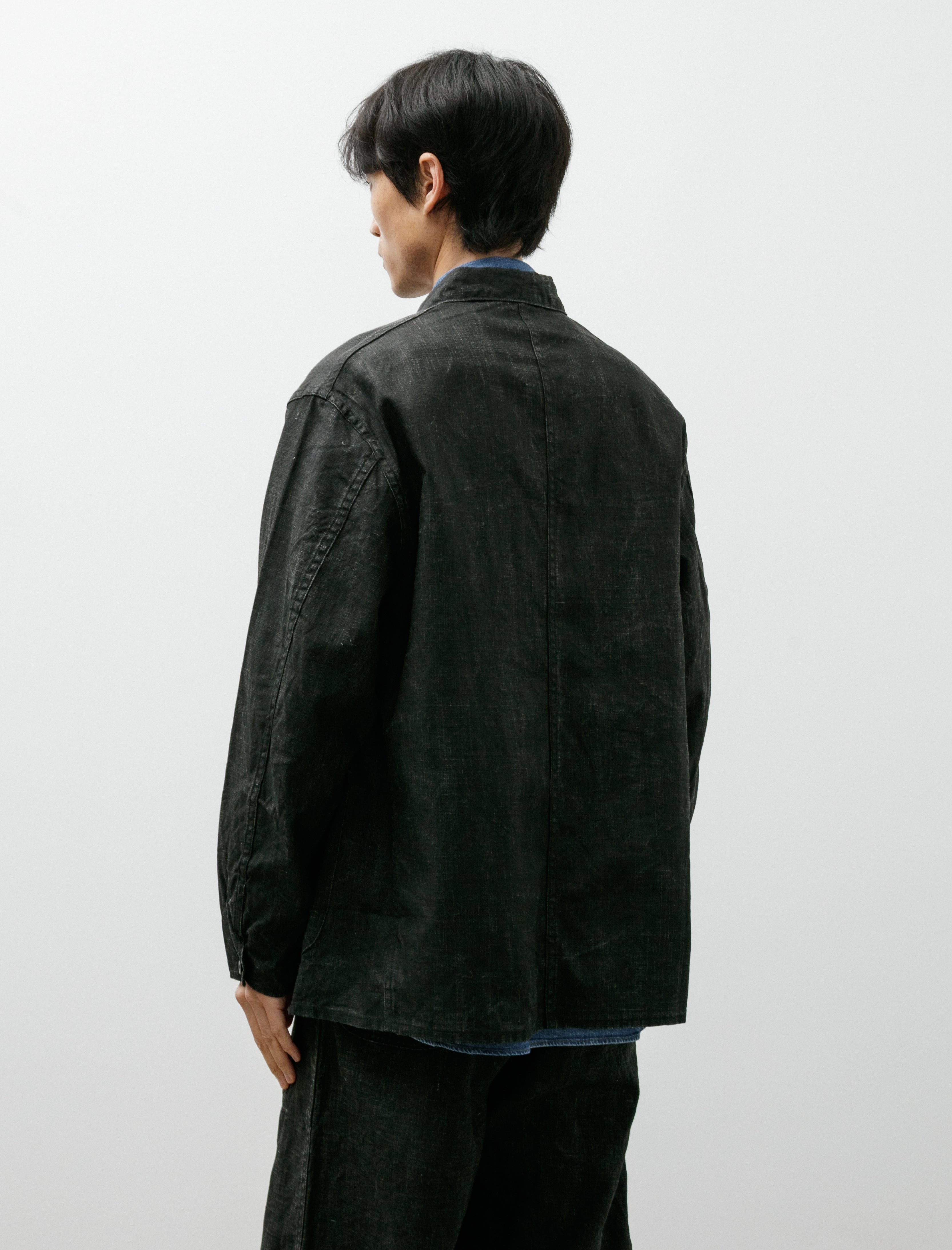 OrSlow WWII 40'S Sumi Coated Linen Coverall Black