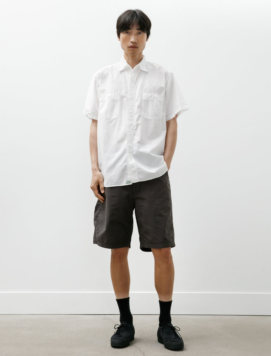 Short Sleeve Chambray Work Shirt White - Image 5