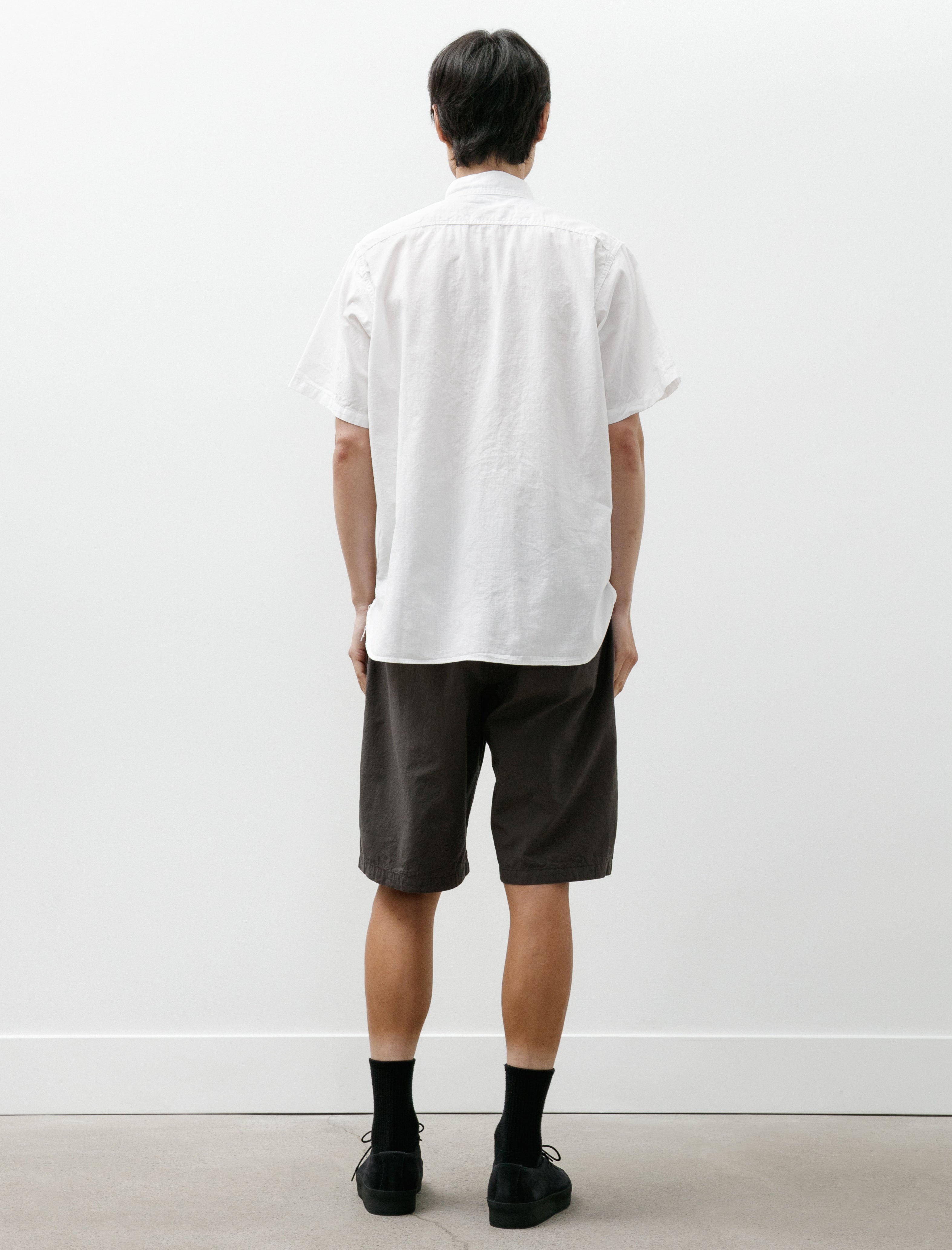 OrSlow Short Sleeve Chambray Work Shirt White