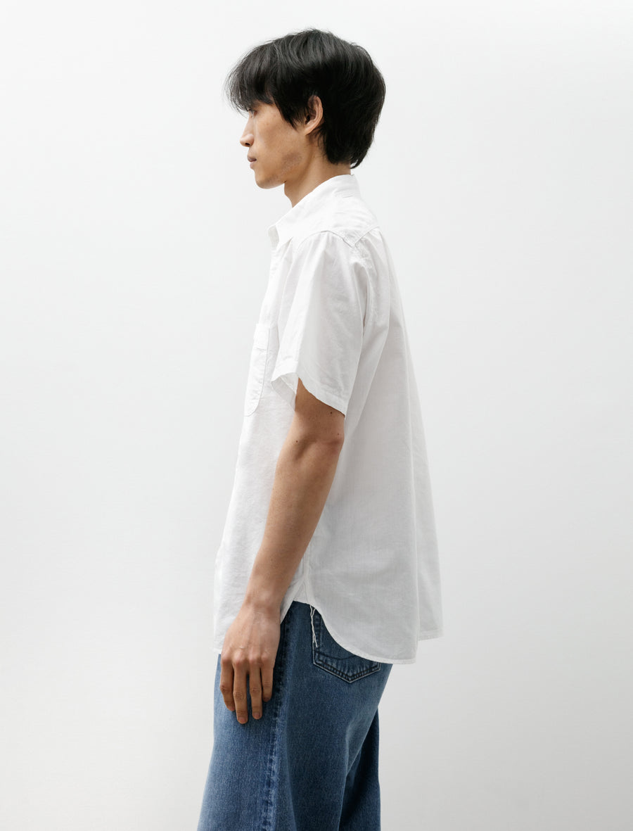 Short Sleeve Chambray Work Shirt White - Image 3