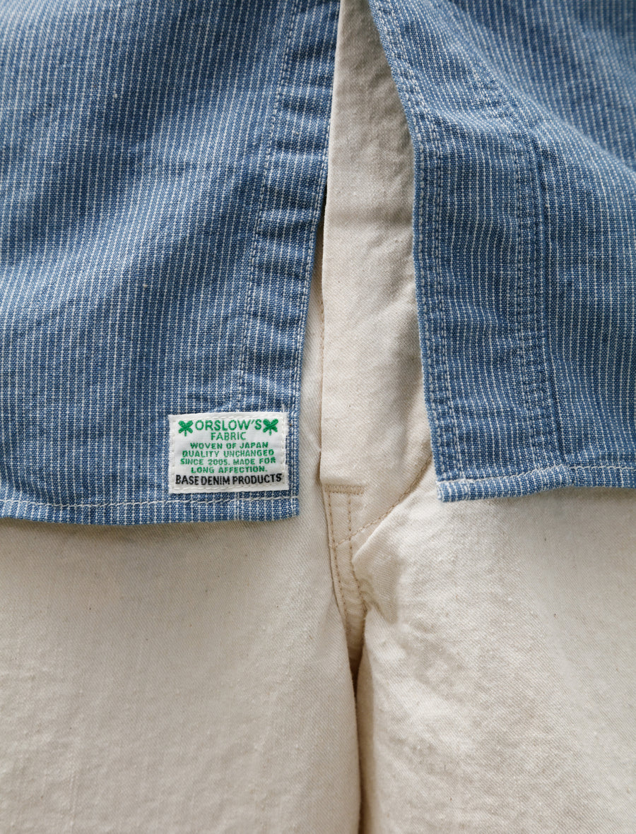 Relaxed Fit Chambray Work Shirt Hickory - Image 5