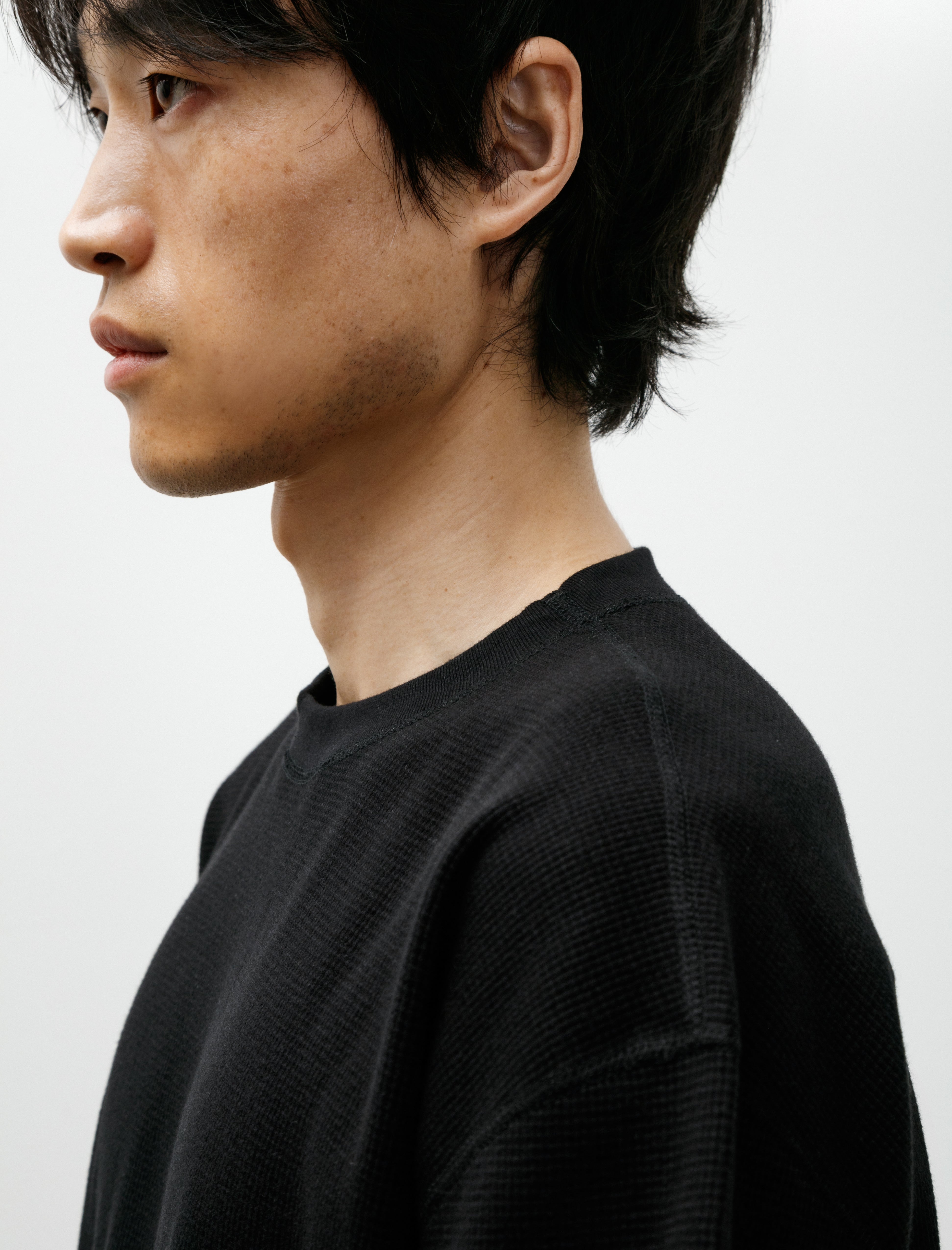 OrSlow Waffle T-Shirt Black