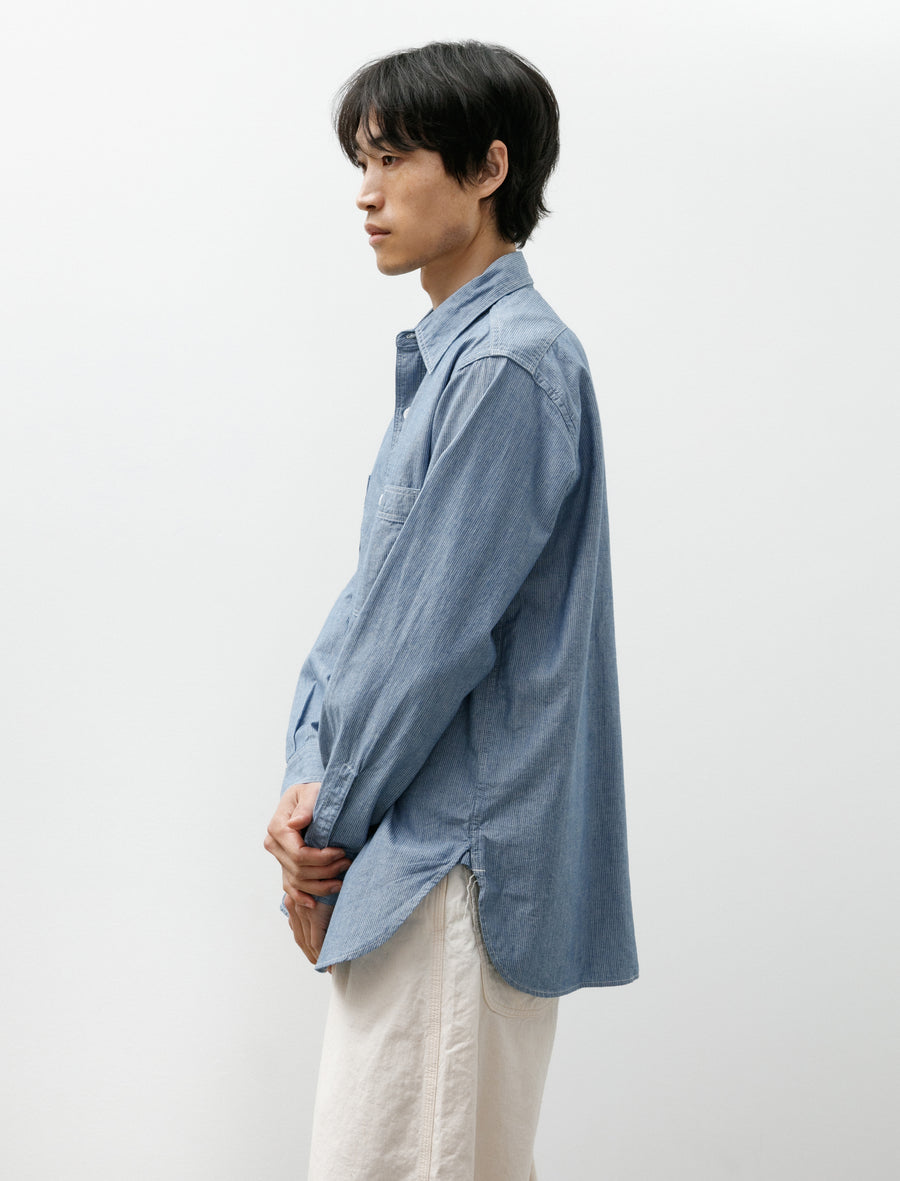 Relaxed Fit Chambray Work Shirt Hickory - Image 3