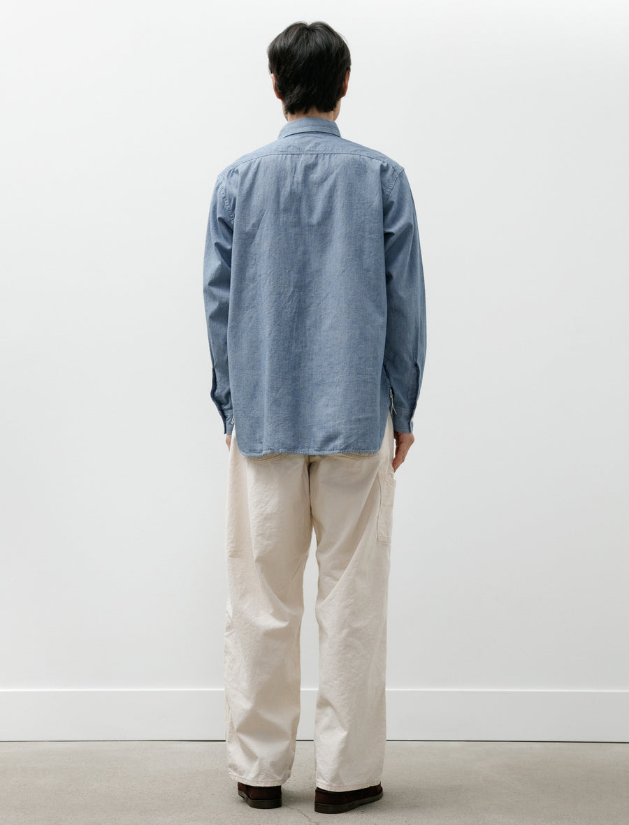 Relaxed Fit Chambray Work Shirt Hickory - Image 8